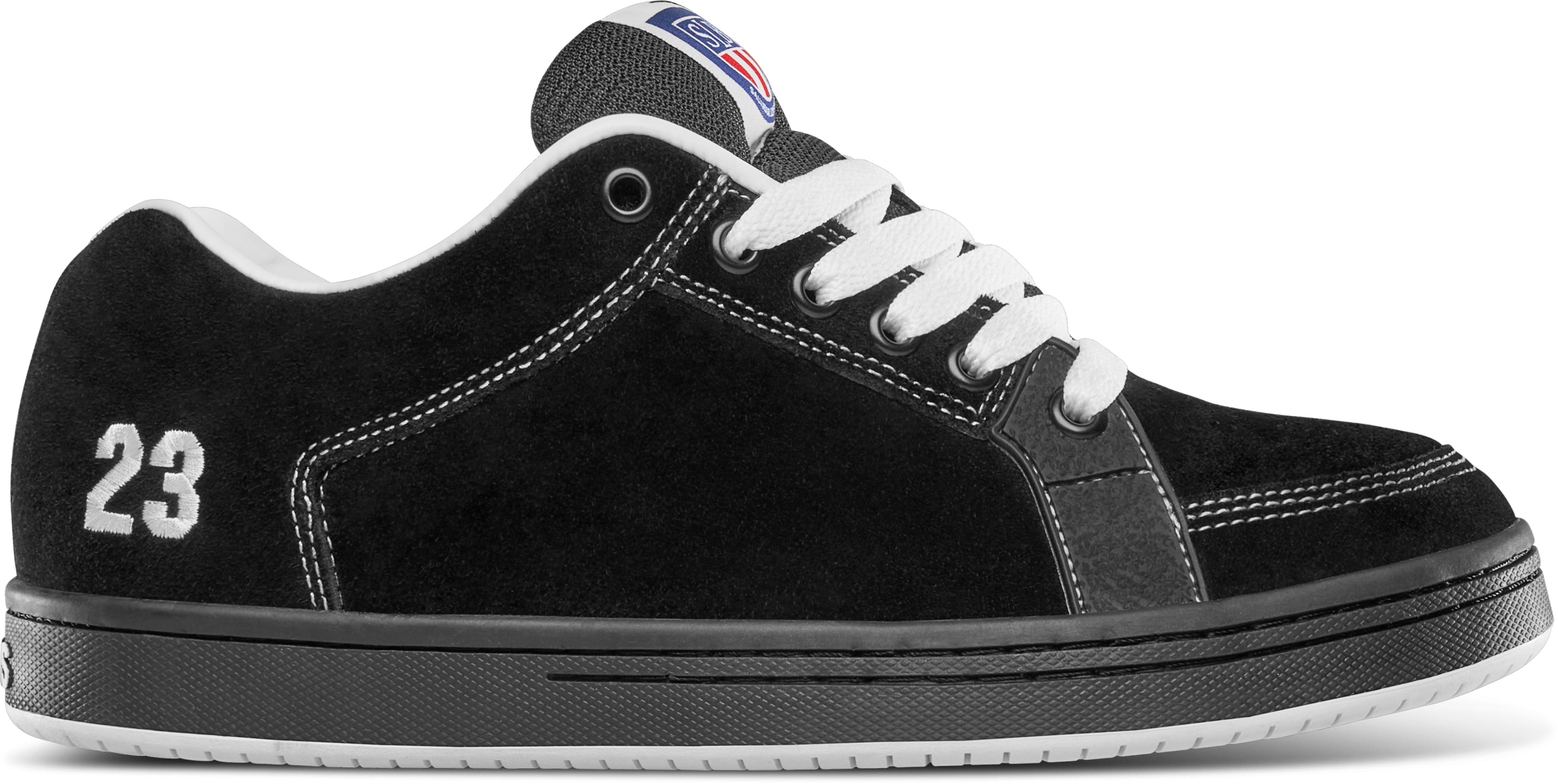 Etnies SAL 23 Skate Shoes for Men - Black/White Colorway - Durable Skateboarding Sneakers for Street & Park Riding