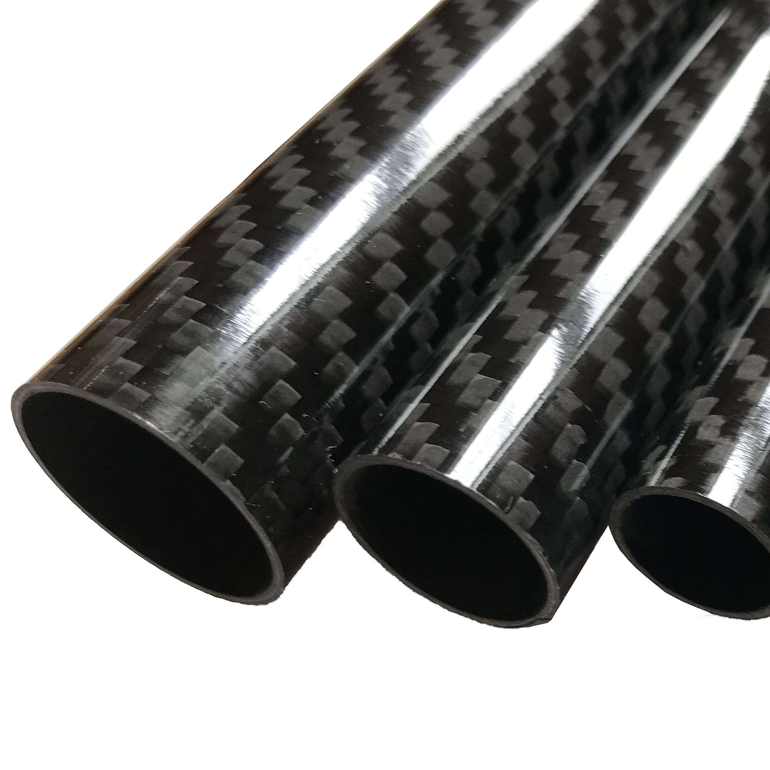 Premium Black Carbon Fiber Tube 20mm x 18mm x 1000mm - Hollow Carbon Fiber Rods - High Strength Lightweight Carbon Fiber Shaft for RC Cars, Drones, DIY Projects and Industrial Applications