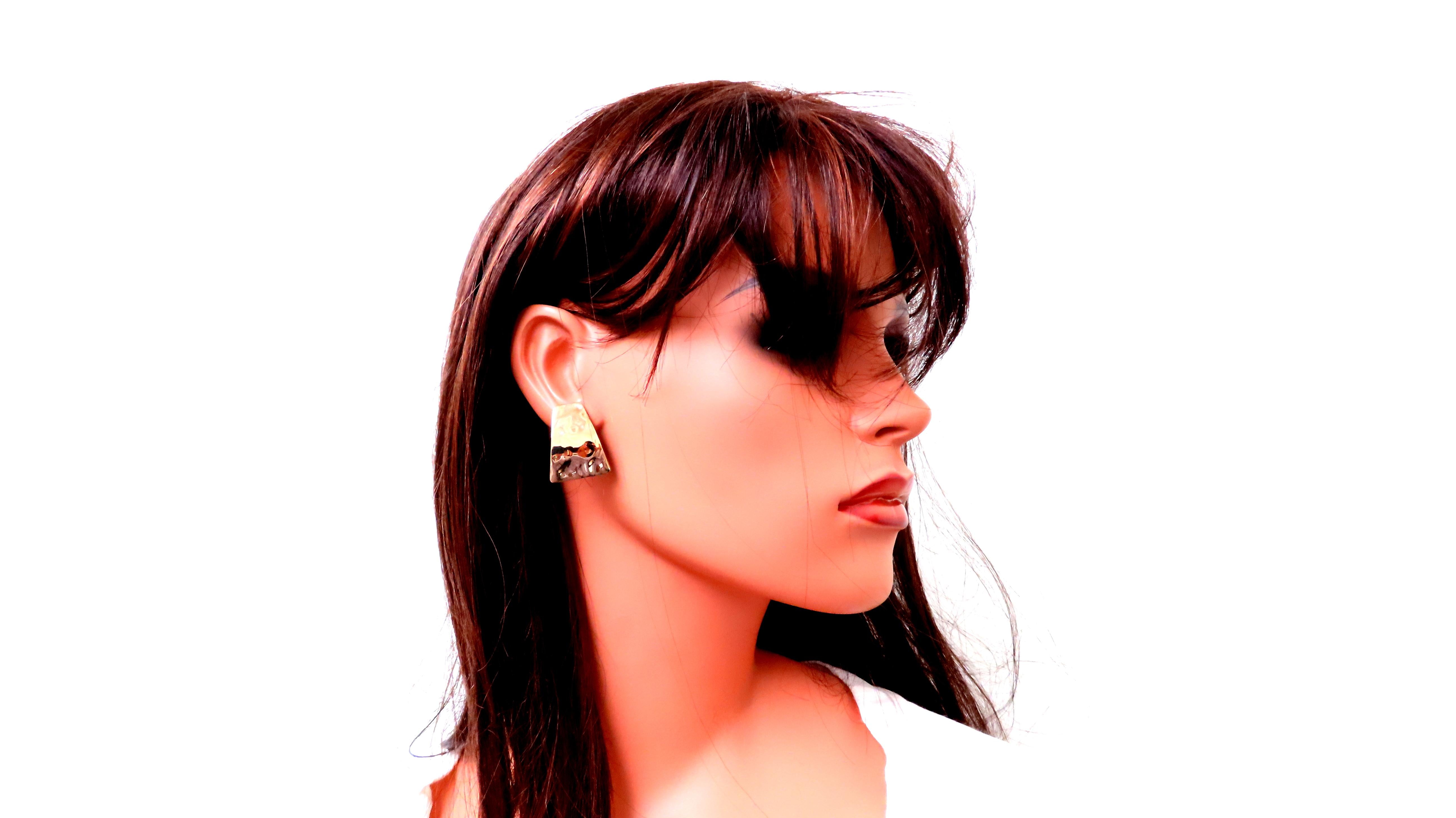 14K Gold Hammered Bohemian Earrings for Women - Handmade Boho Chic Jewelry for Parties, Weddings & Everyday Wear