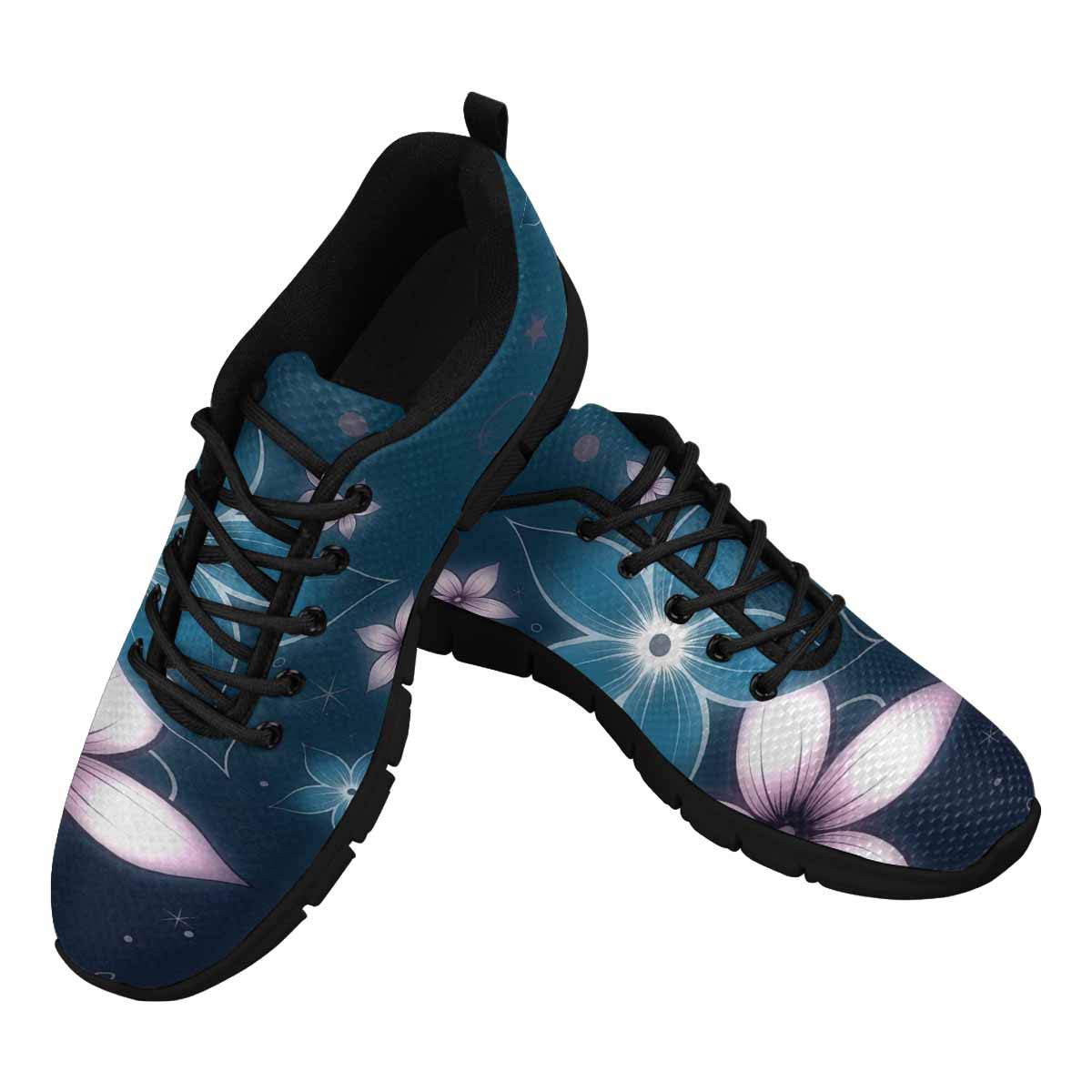 Futuristic Floral Women's Running Shoes - Comfortable Lace-Up Sports Sneakers for Jogging, Gym & Casual Wear | InterestPrint