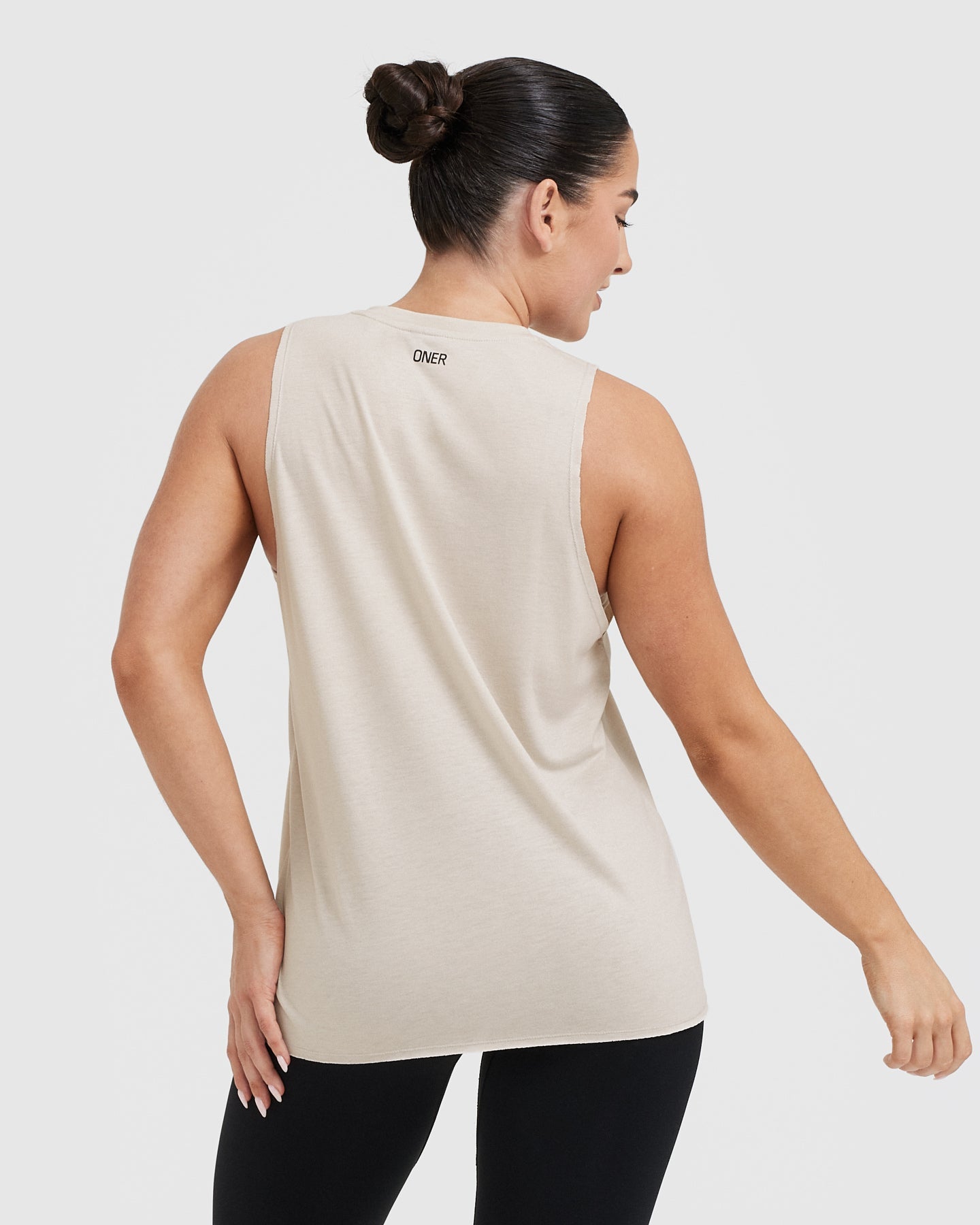 Raising The Bar Graphic Unisex Muscle Vest - Sand Color | Gym Workout & Summer Streetwear Fashion