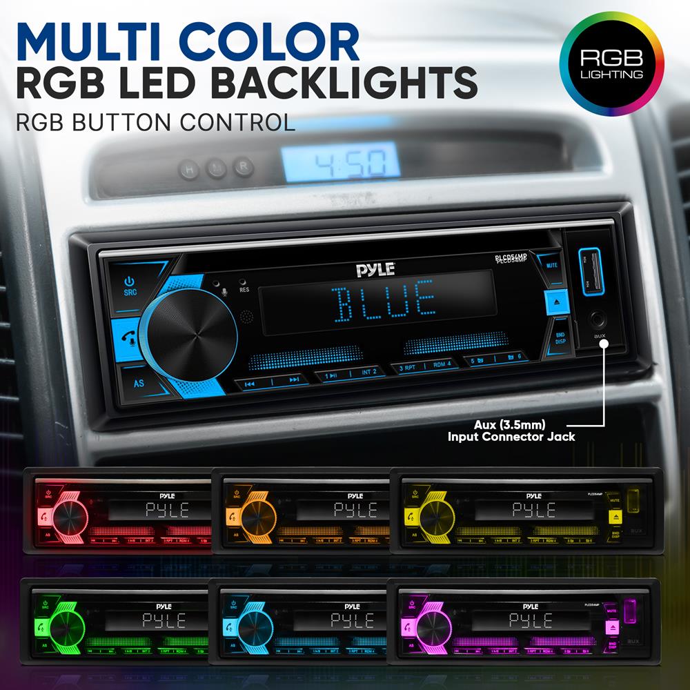 Wireless Bluetooth CD/MP3 Car Radio Receiver - Hands-Free Music Streaming for Road Trips & Commuting