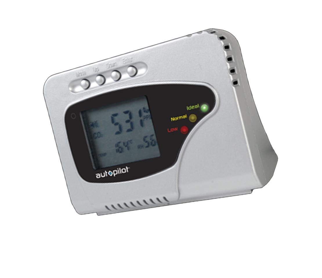 Hydrofarm Autopilot APCEM Desktop CO2 Monitor - Indoor Air Quality Meter for Grow Rooms, Greenhouses & Home Offices | Accurate CO2 Level Detection for Plants & Indoor Spaces