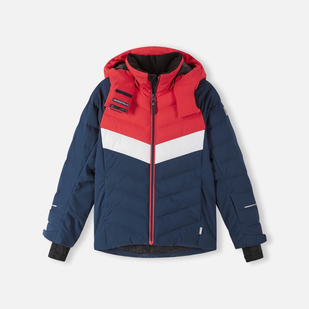 Reima Luppo Boys Waterproof Ski Jacket for Winter Sports - Navy Blue Snow Jacket for Kids Outdoor Activities