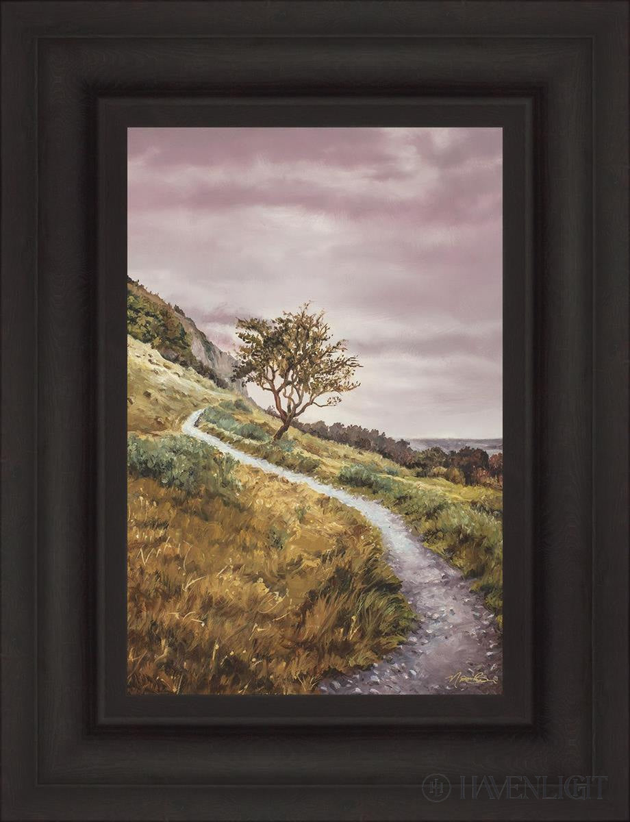 Broken Path Mountain Top Wall Art - Handmade Boho Decor for Living Room, Bedroom & Office - Inspirational Nature Landscape Painting for Home Decor