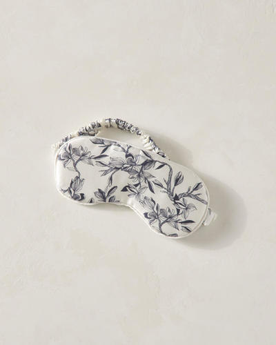 Haven Well Within Washable Silk Magnolia Eye Mask for Sleep & Travel - Soft Cooling Sleep Mask for Women & Men, Perfect for Night Use, Naps & Flights