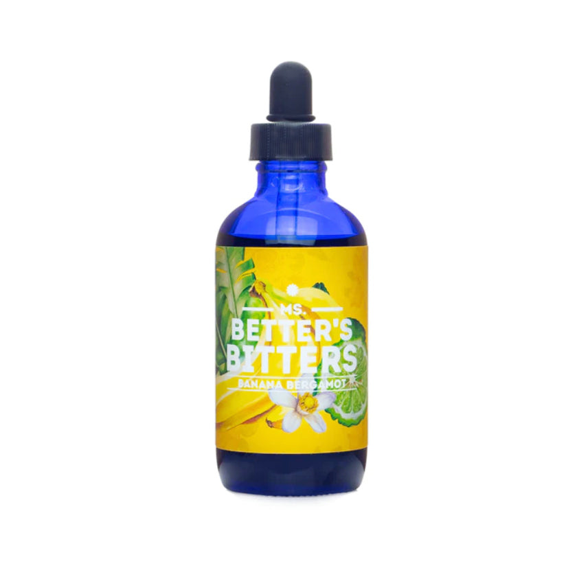 Ms Better's Bitters - Banana Bergamot Flavor, 4oz Bottle | Premium Cocktail Bitters for Mixology, Mocktails & Home Bar Use