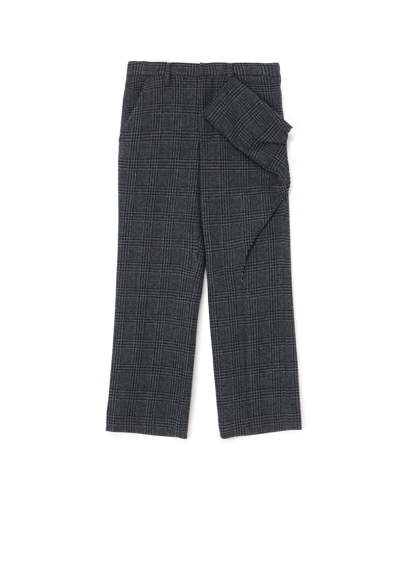 Stylish Check Left Front Tucked Pants for Women - Trendy High Waist Slim Fit Trousers for Office, Casual & Party Wear
