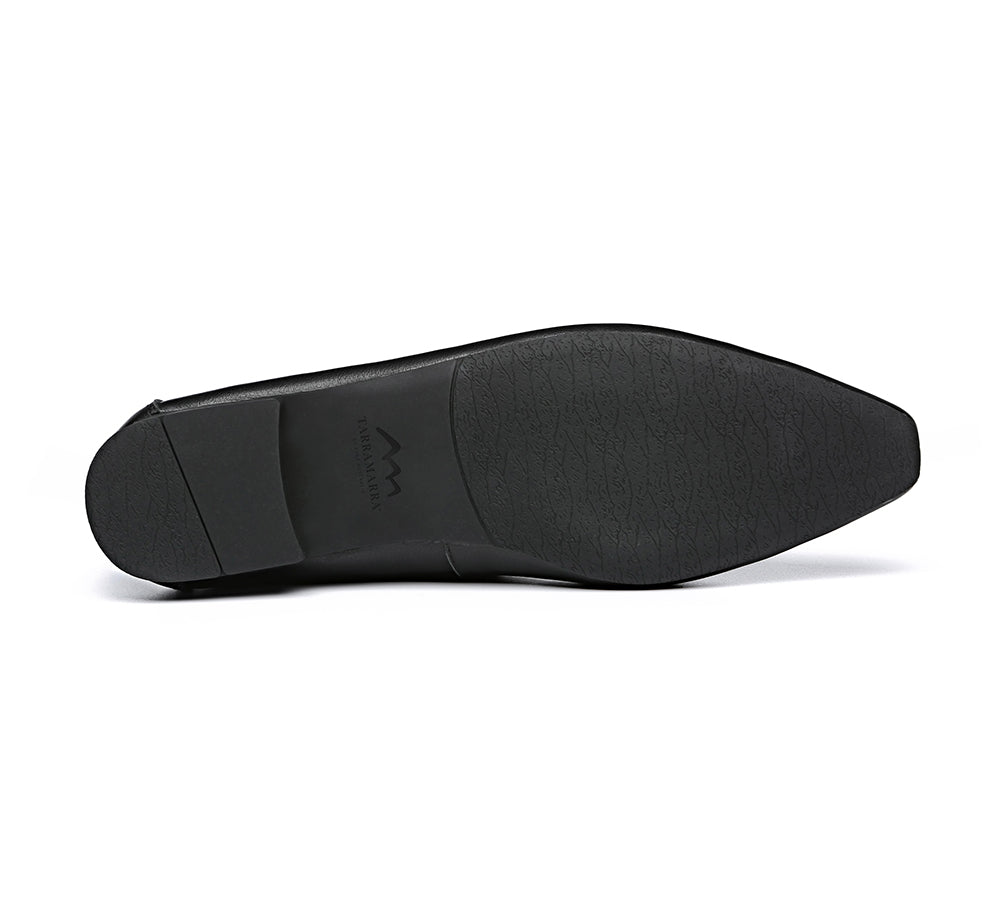 TARRAMARRA® Women's Genuine Leather Pointed Toe Ballet Flats - Everly Style | Comfortable & Elegant for Work, Office & Casual Wear