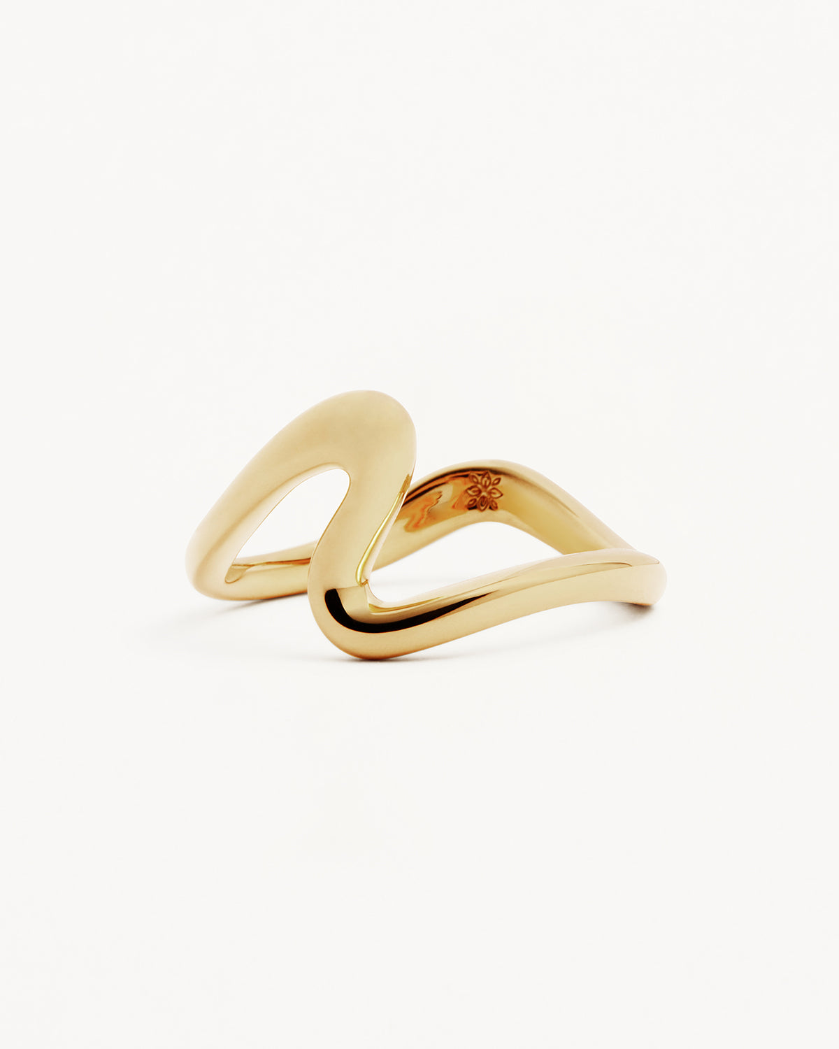 18K Gold Vermeil Flow of Life Ring for Women - Dainty Stackable Minimalist Jewelry - Perfect for Everyday Wear, Gift Giving & Special Occasions