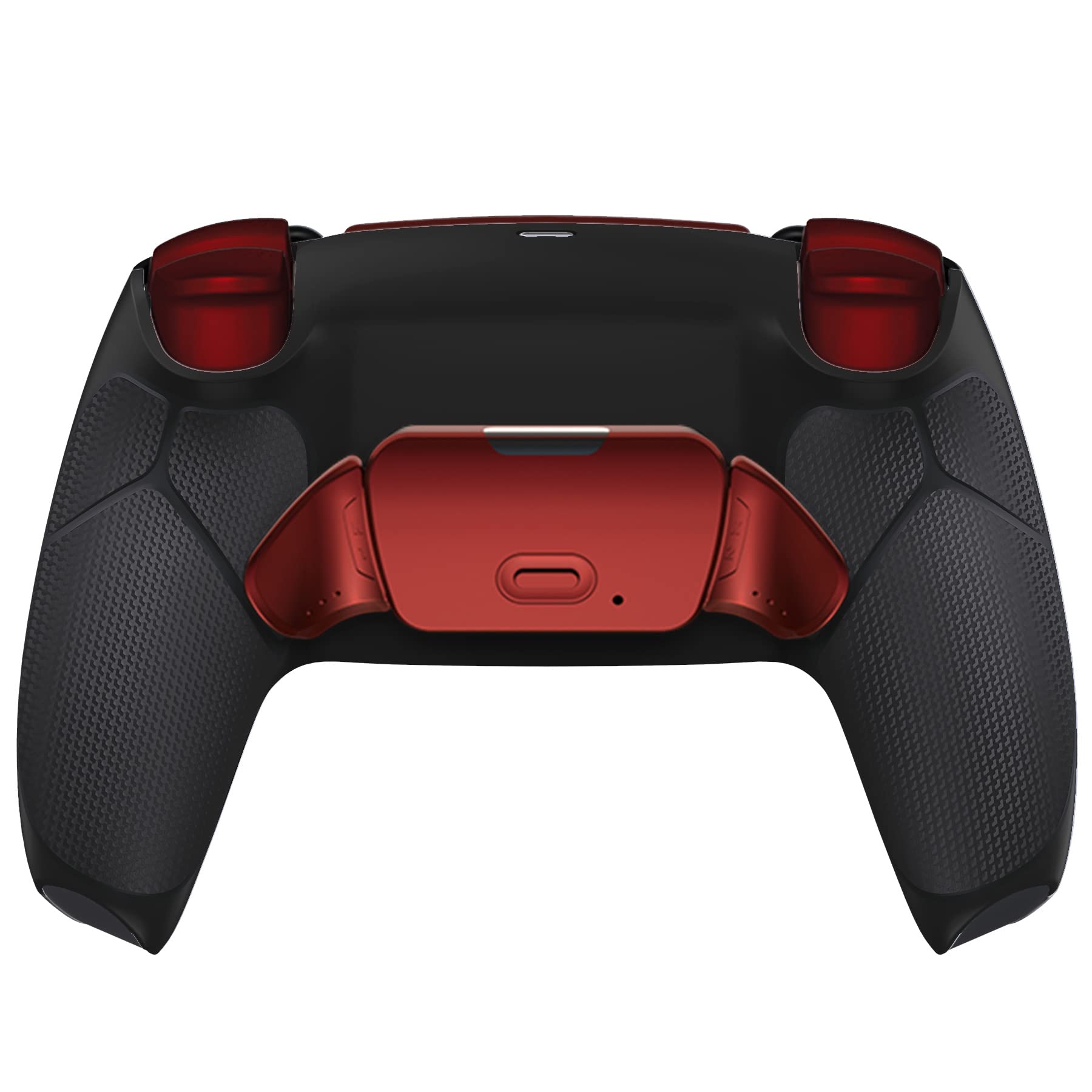 HEXGAMING RIVAL Wireless PS5 Controller with 2 Back Buttons, Mouse-Click Triggers & Interchangeable Thumbsticks - Black/Scarlet Red | Pro Gaming Controller for PS5, PC & Competitive Play