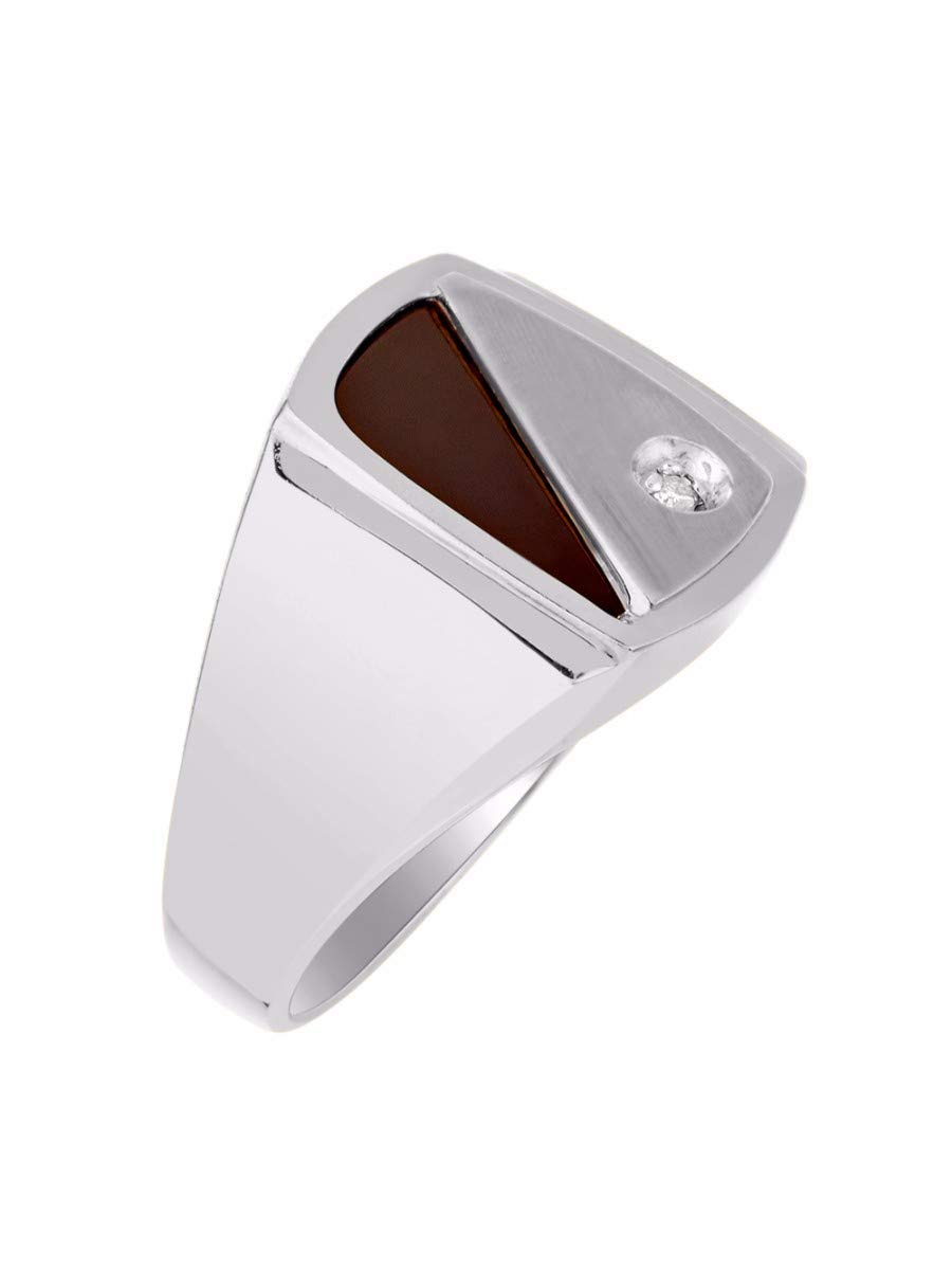 Stylish Rylos Men's Onyx Ring - Sterling Silver or Gold Plated with Diamonds | Sizes 8-13 | Perfect for Weddings, Gifts & Formal Occasions