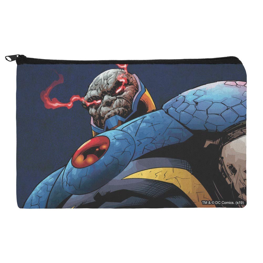 Superman vs Darkseid Themed Makeup Bag - Waterproof Cosmetic Organizer Pouch for Travel & Daily Use - DC Comics Superhero Accessories for Fans & Collectors