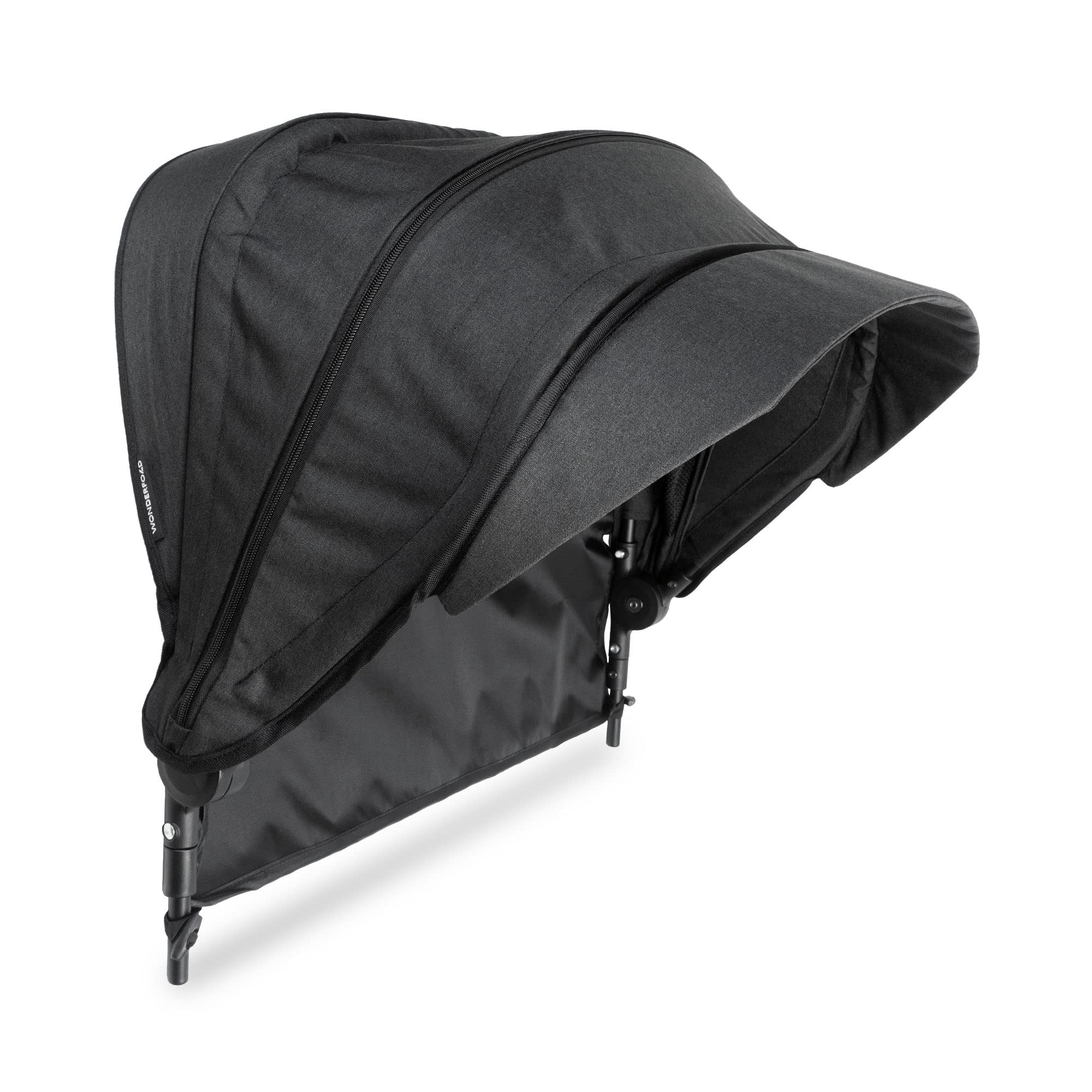 WONDERFOLD Retractable Stroller Canopy with Peek-a-Boo Window & Sun Visor - Breathable Mesh Panels for Airflow (Fits W4 Series) - Perfect for Sunny Outings & Baby Walks