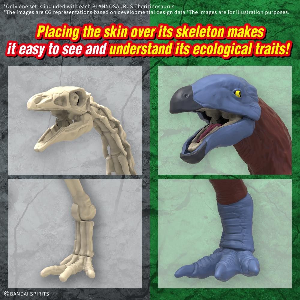 Bandai Plannosaurus Therizinosaurus Dinosaur Model Kit - Build Your Own Prehistoric Dinosaur for Collectors & Hobbyists - Perfect for Display, Gifts & Educational Scenes