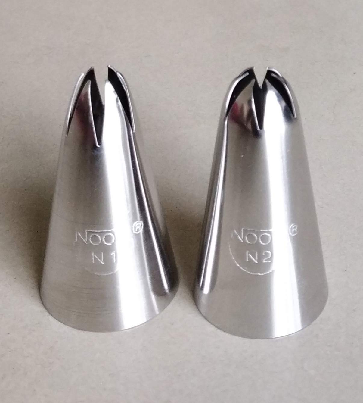 Premium SHOAIB N1 & N2 Noor Icing Nozzles Set - Professional Cake Decorating Tips for Buttercream, Fondant, Royal Icing - Perfect for Birthday Cakes, Wedding Desserts & Baking Supplies