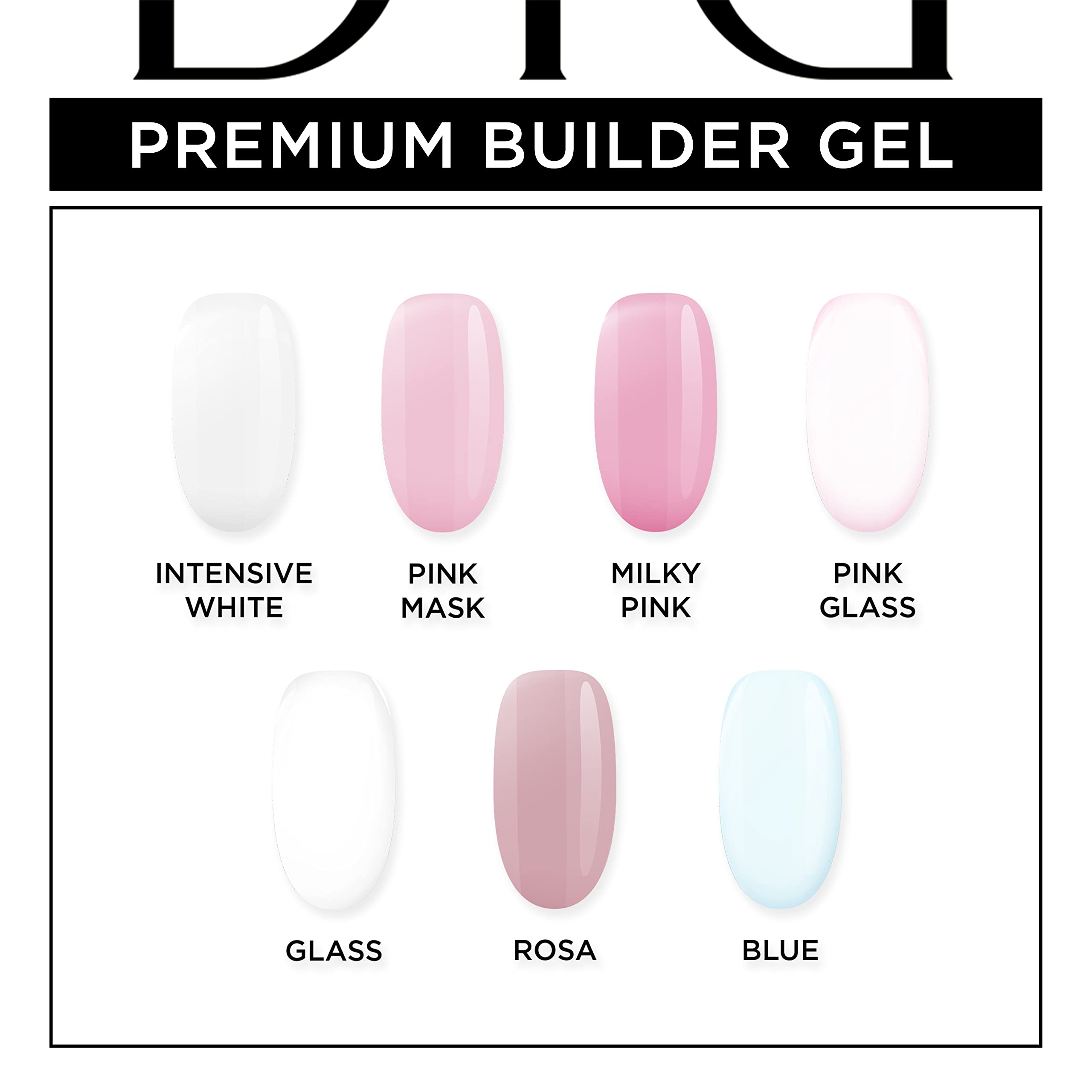 Premium Didier Lab Nail Builder Gel - Pink Mask Hard Gel for Nail Strengthening & Extensions - LED/UV Cured Builder Gel for Natural Nail Repair - 0.53oz - Perfect for Salon Professionals & DIY Manicures at Home