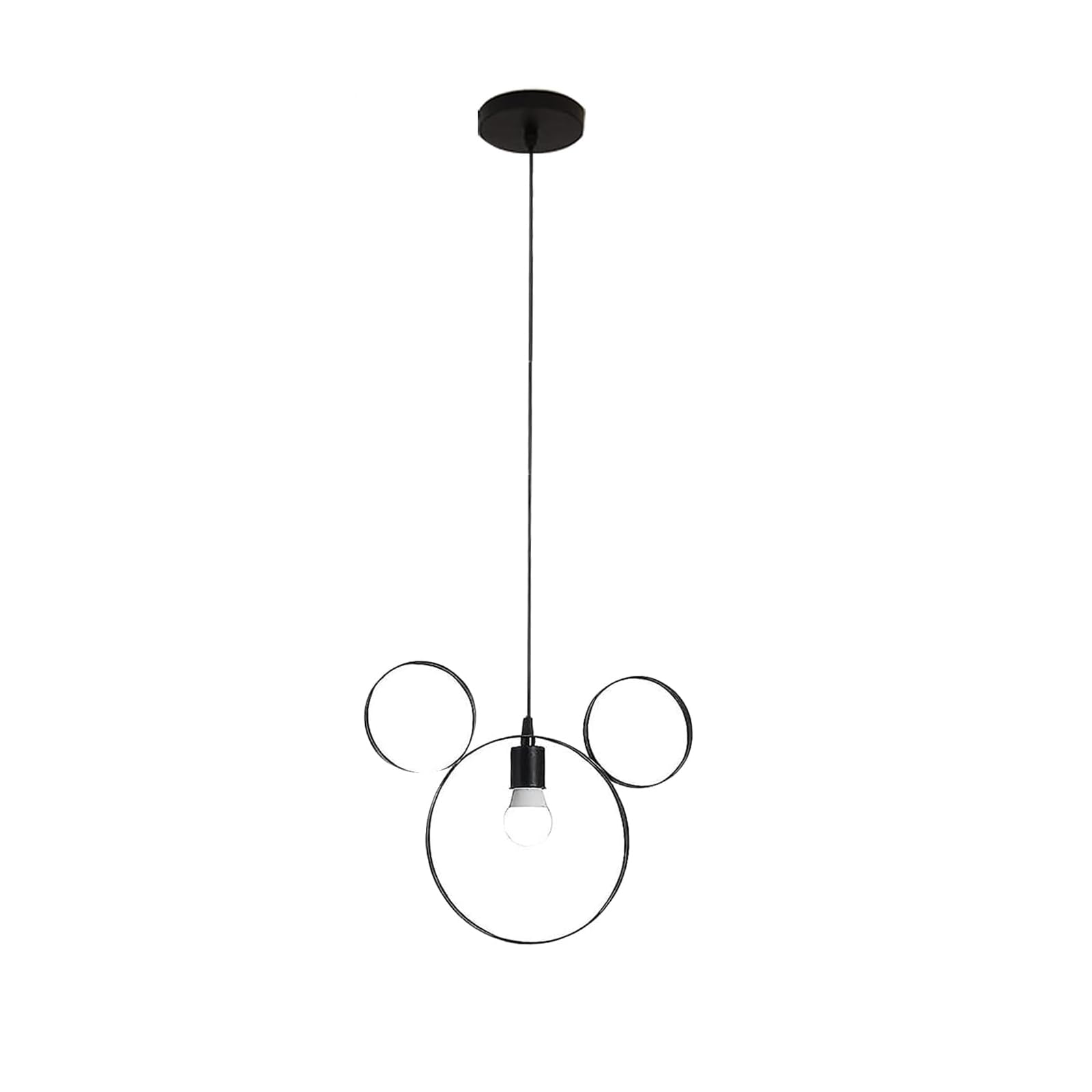 Cartoon Mouse Pendant Light - Cute Iron Chandelier for Kids Bedroom & Kitchen Decor