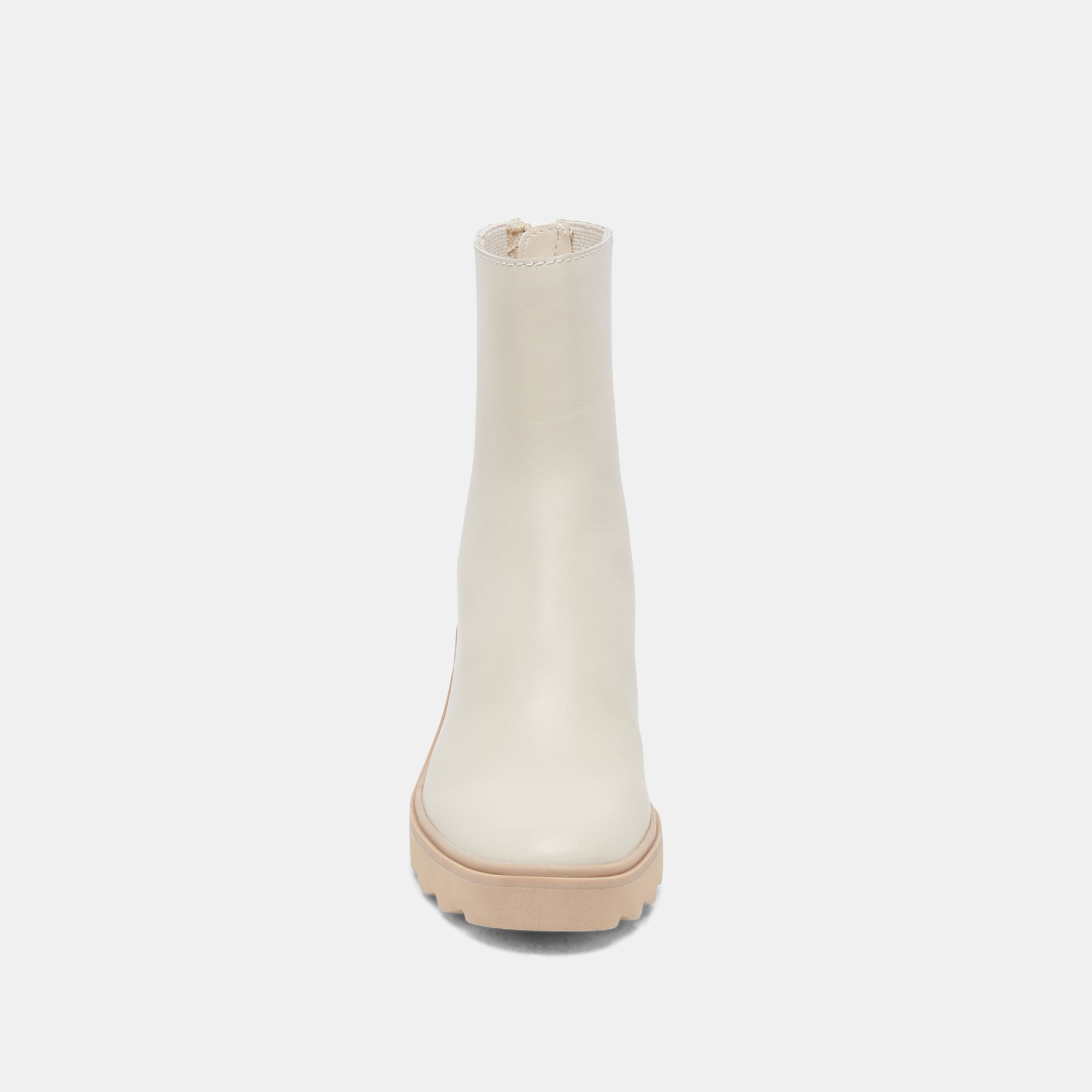 MARTEY H2O Wide Calf Boots in Ivory Leather - Waterproof Winter Boots for Women, Comfortable & Stylish for Rainy Days and Snowy Weather