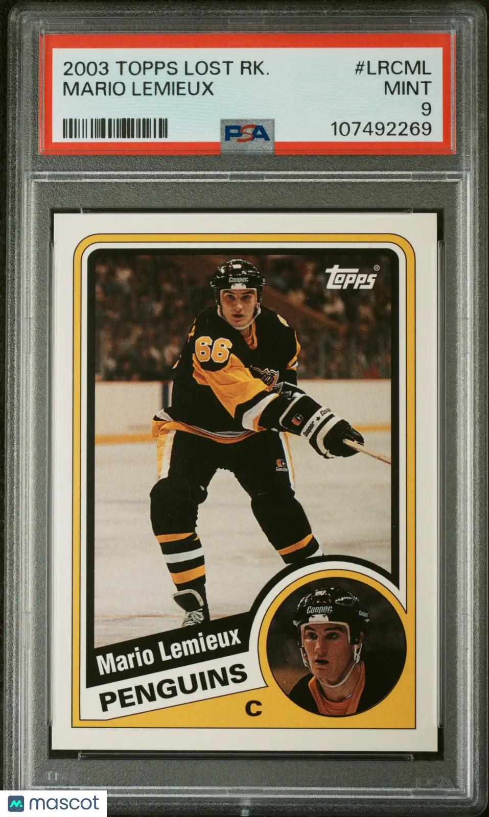 2003 Topps Hockey Lost Rookies Mario Lemieux PSA 9 #LRC ML - Rare Collectible Hockey Card for Sports Memorabilia Enthusiasts & NHL Fans
