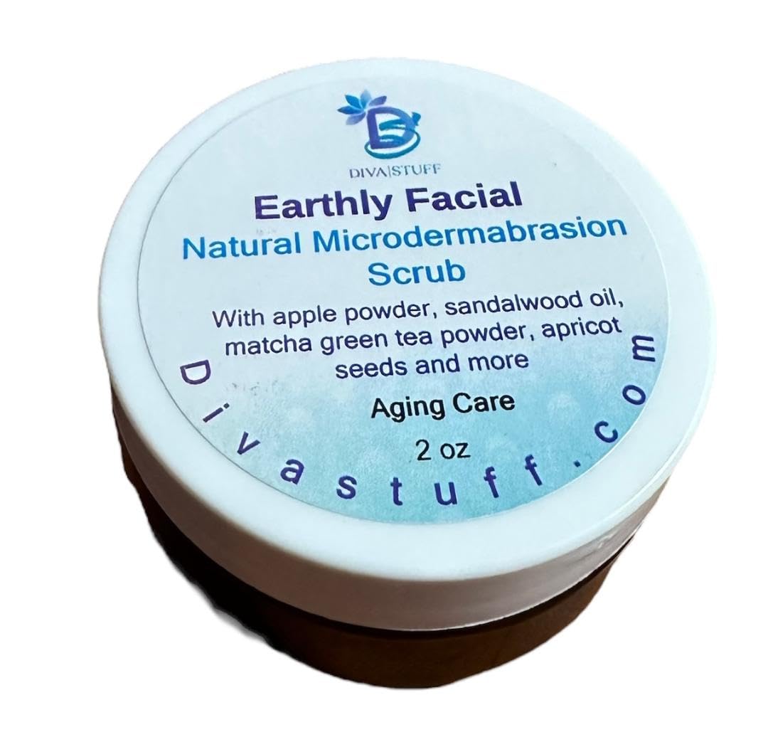 Diva Stuff Earthly Facial - Gentle All Natural Microdermabrasion Scrub for Smooth, Soft & Supple Skin | Exfoliating Face Wash for Daily Skincare Routine & Glowing Complexion