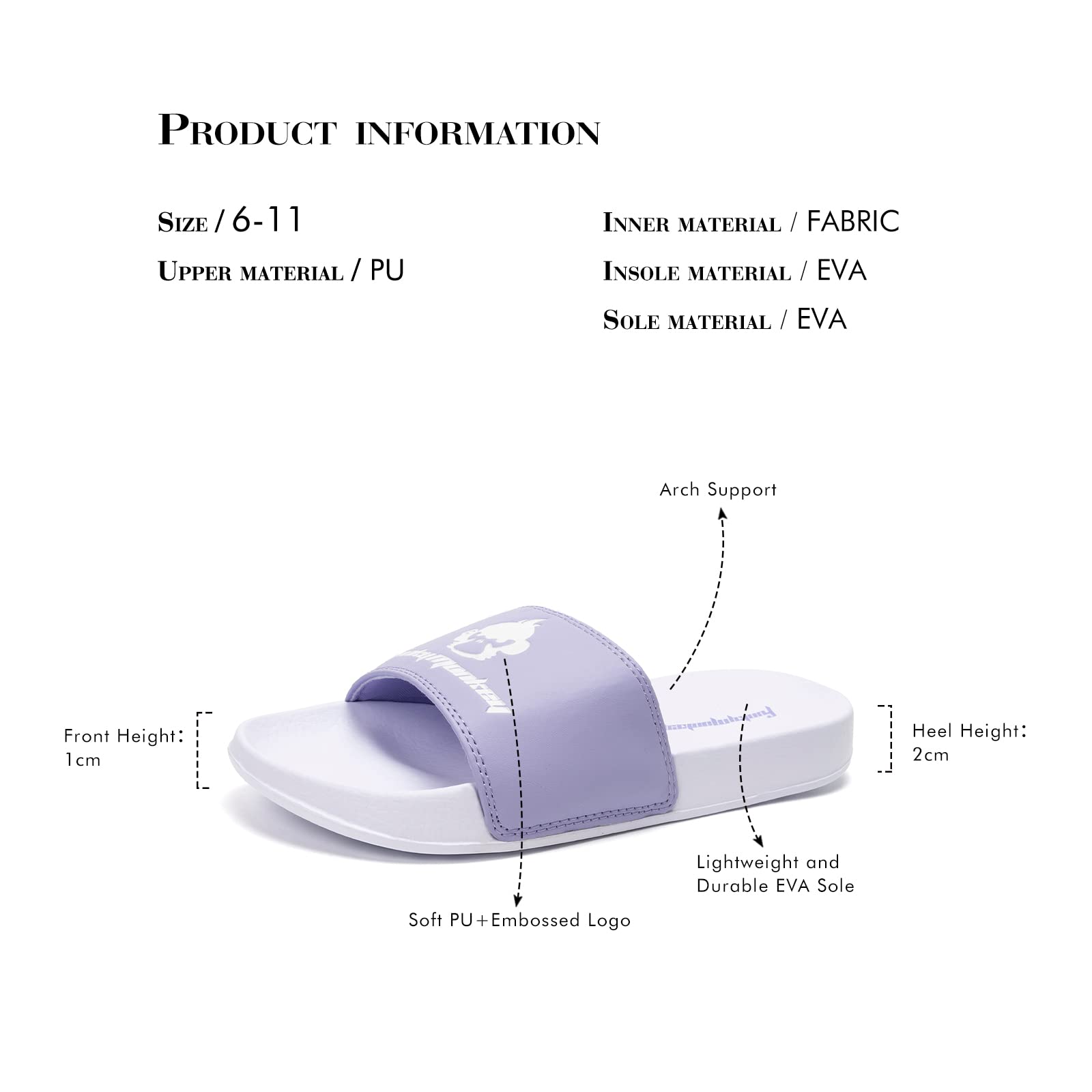 FunkyMonkey Women's Comfortable Slide Sandals - Breathable Slip-On Casual Sandals for Indoor, Outdoor, Beach, Pool & Home Use