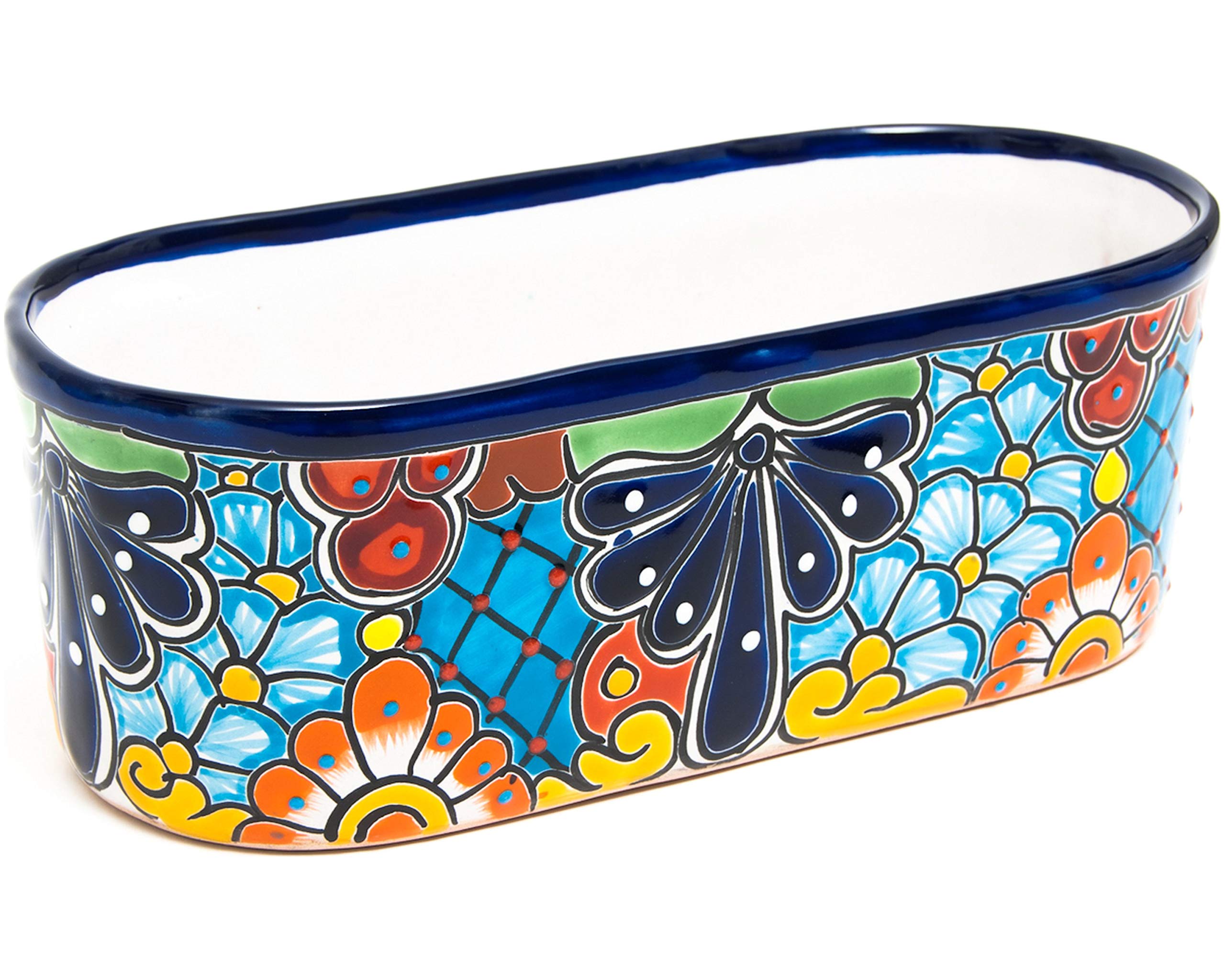Handmade Mexican Talavera Ceramic Flower Pot - Large 15