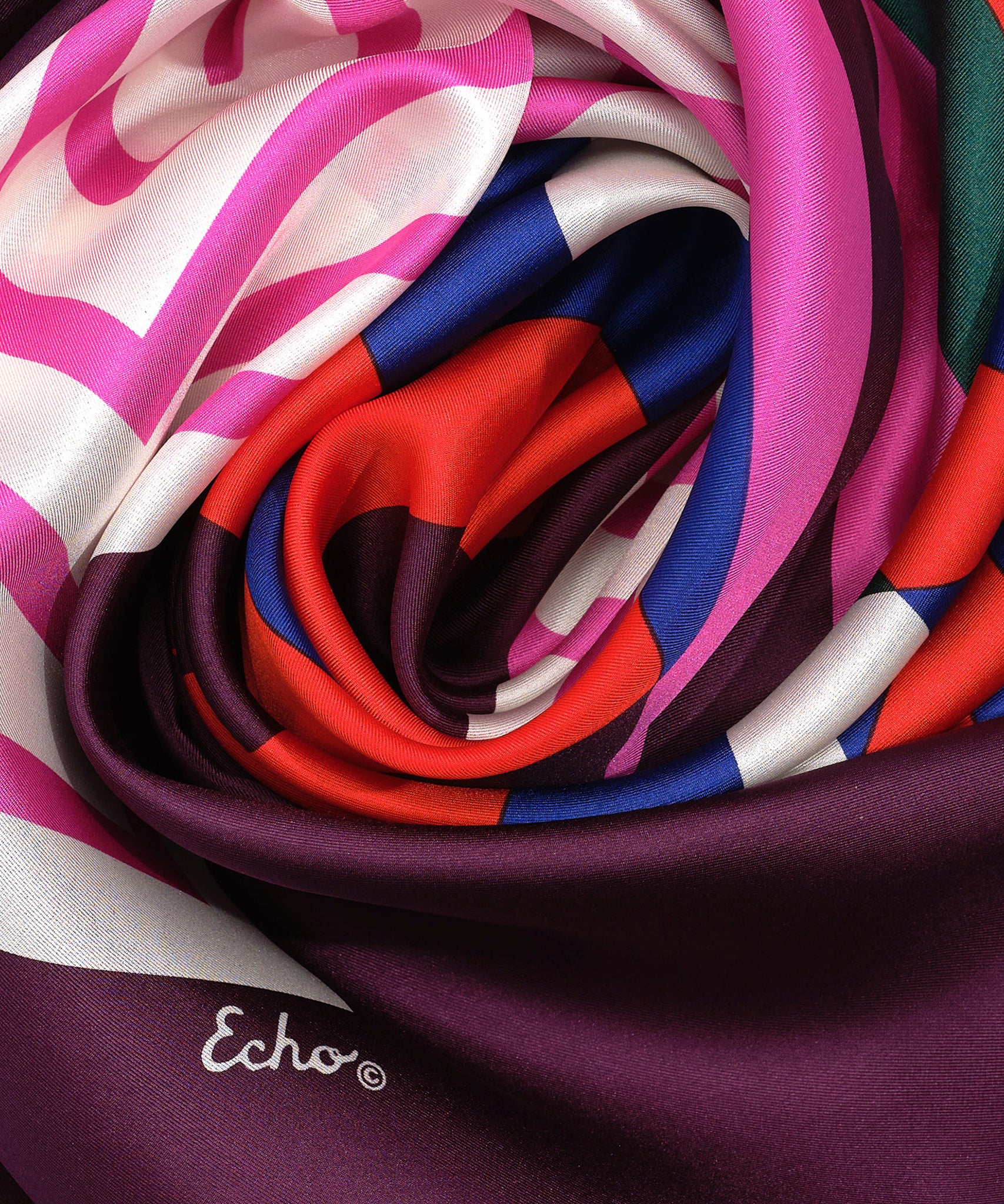 Super Stripe 35 Silk Square Scarf - Elegant Fashion Accessory for Women, Perfect for Office, Parties & Special Occasions