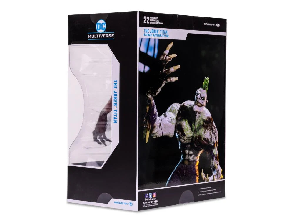 Batman: Arkham Asylum DC Multiverse The Joker Titan Mega Action Figure - Collectible 12-Inch Super-Villain Toy for Fans & Display - Perfect for DC Comics Collections, Gifts, and Role-Playing Games
