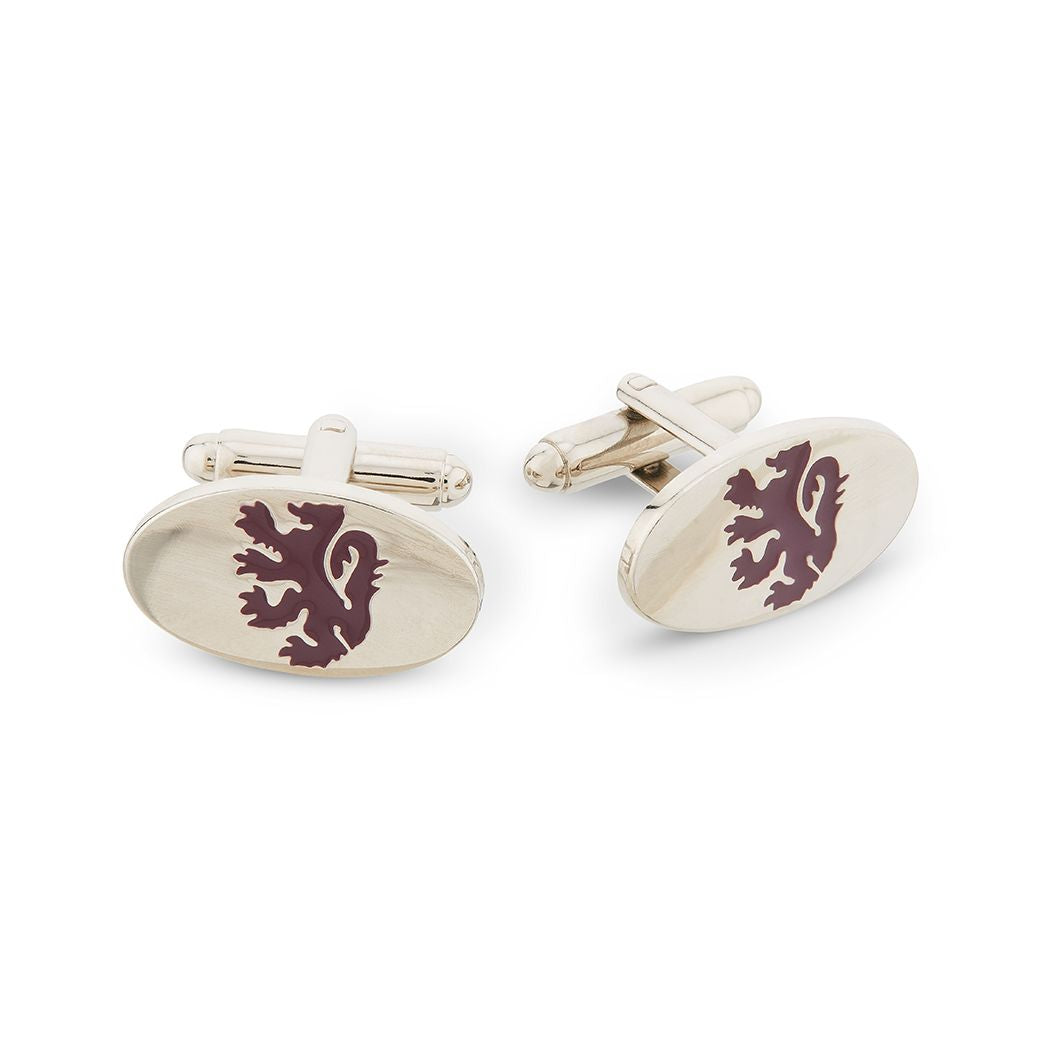 Lincoln's Inn T Bar Oval Silver Cufflinks for Men - Elegant Dress Accessories for Weddings, Business & Formal Occasions