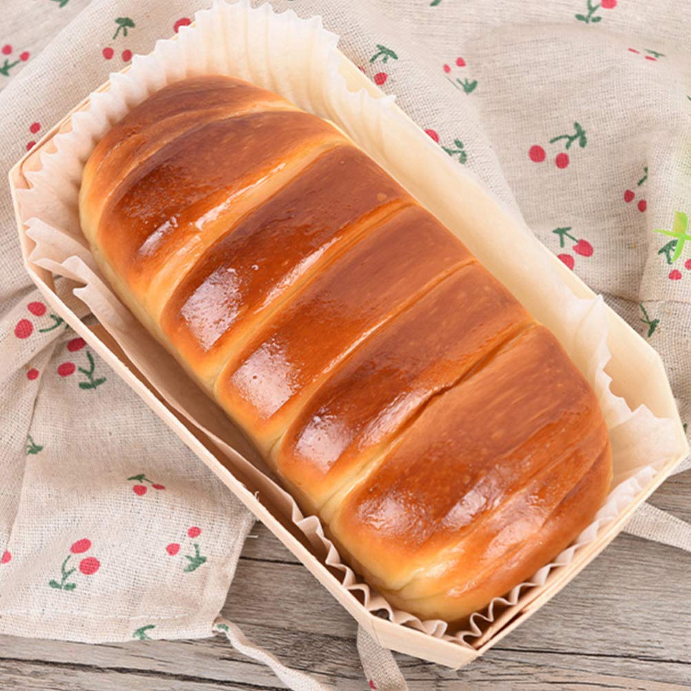 10Pcs Wooden Bread Pans Set - Reusable Bread Storage Containers, Snack & Dessert Trays, Kitchen Tools for Baking, Serving, and Lunch Plates | Perfect for Home, Bakery, and Party Appetizers
