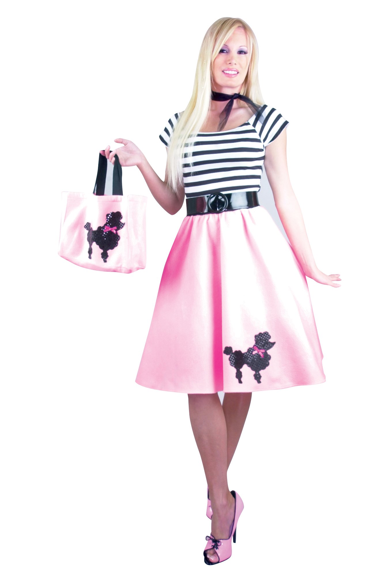 Charades Women's Elegant Felt Poodle Dress with Sequin Applique - Perfect for Cocktail Parties, Date Nights & Special Occasions