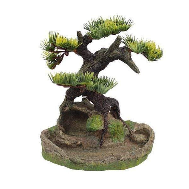 Aquatopia Artificial Bonsai Tree - 8 x 6 x 9 Inches Mini Zen Desk Plant for Home Office Decor, Meditation Space & Japanese Style Interior Design