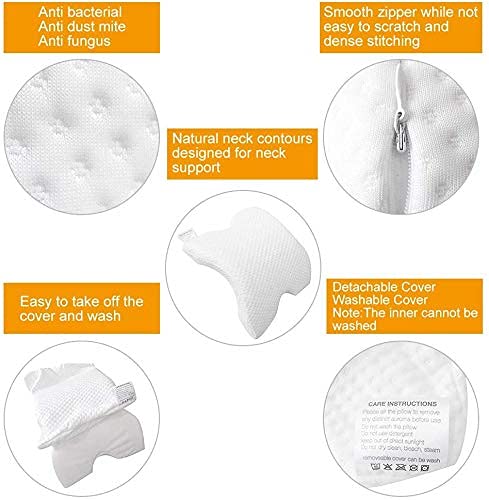 ALEVMOOM Memory Foam Cuddle Pillow - Arm & Neck Support Pillow for Side Sleepers, Couples & Cervical Pain Relief - Perfect for Travel, Office, Bed, Reading & Napping - Ideal for Back Pain, Pregnancy & Relaxation
