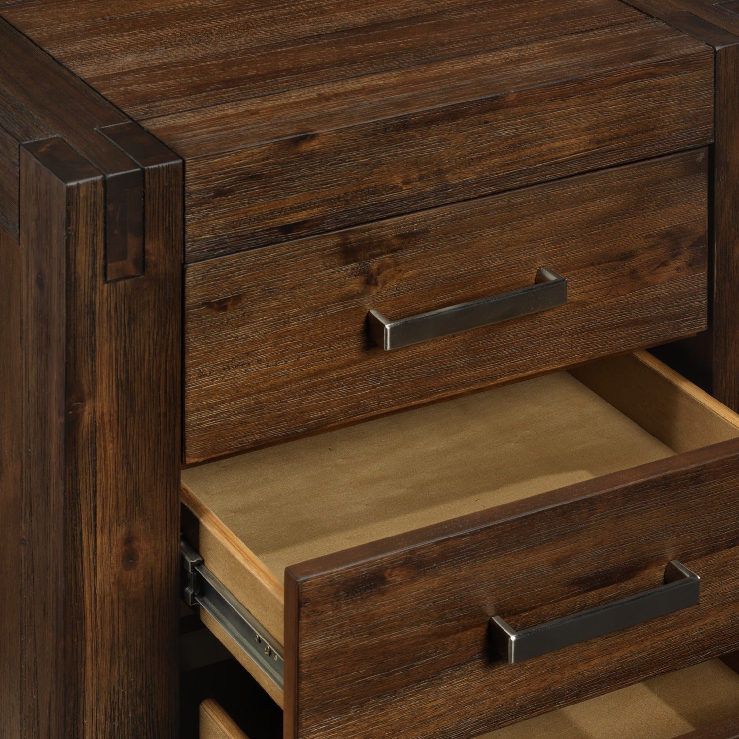 Dark Oak Nightstand - Modern Bedside Table with Storage Drawer for Bedroom, Living Room, or Office
