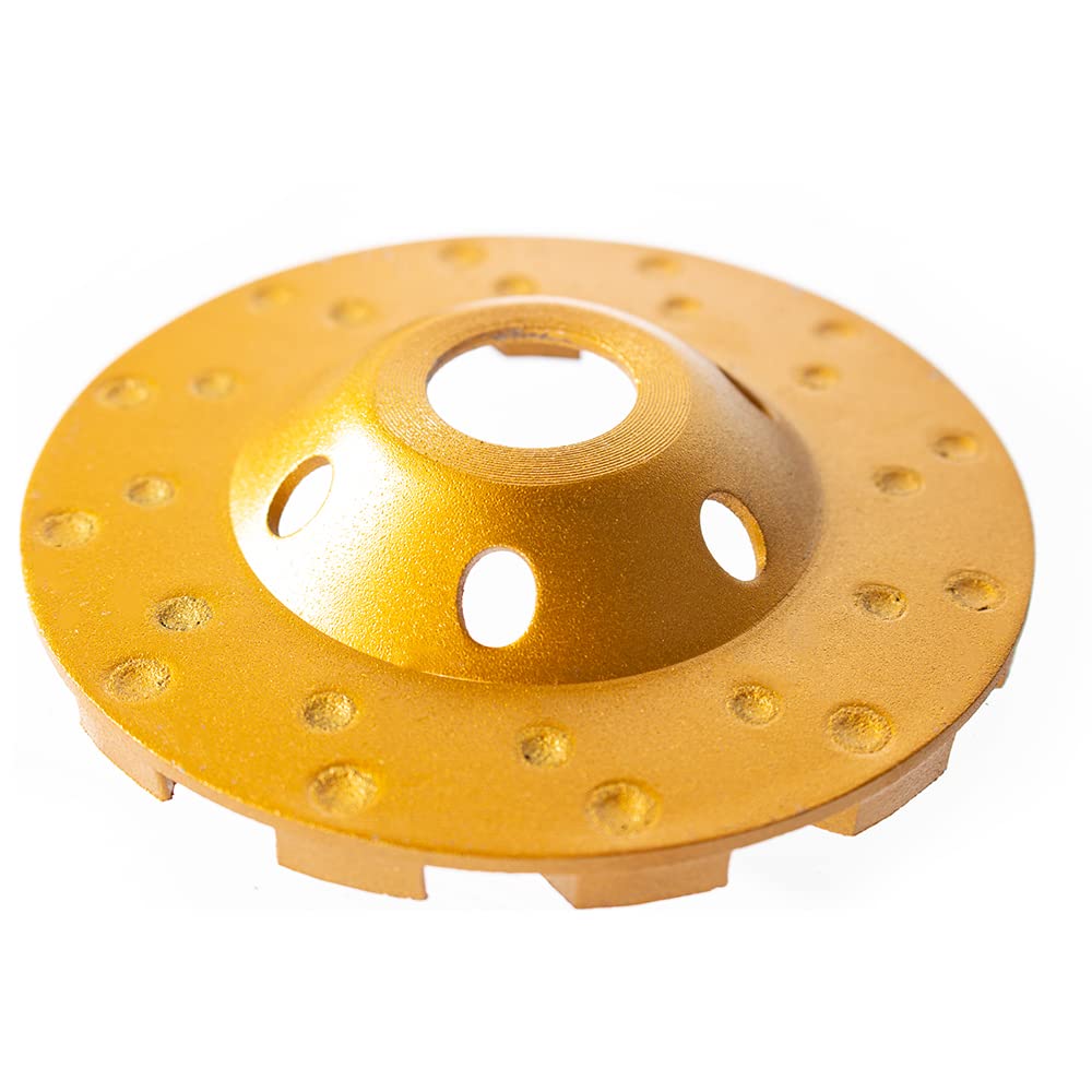 2 Pcs Turbo Diamond Grinding Cup Wheel for Concrete, Granite, Marble - Heavy Duty Turbo Cup Disc Grinder for Sanding Concrete Walls, Floors & Masonry - Perfect for Construction, Renovation & DIY Projects