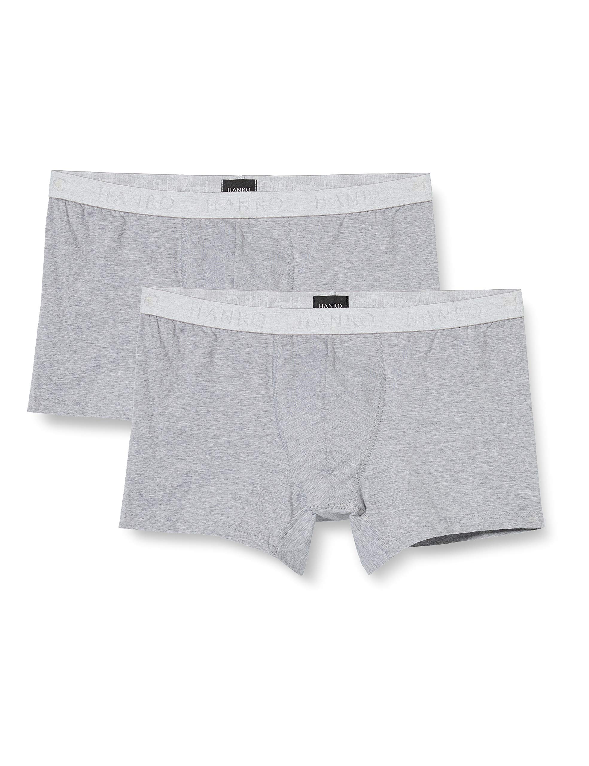 Hanro Men's Cotton Boxer Briefs 2-Pack - Soft Breathable Underwear for Everyday Comfort | Perfect for Workout, Travel & Daily Wear