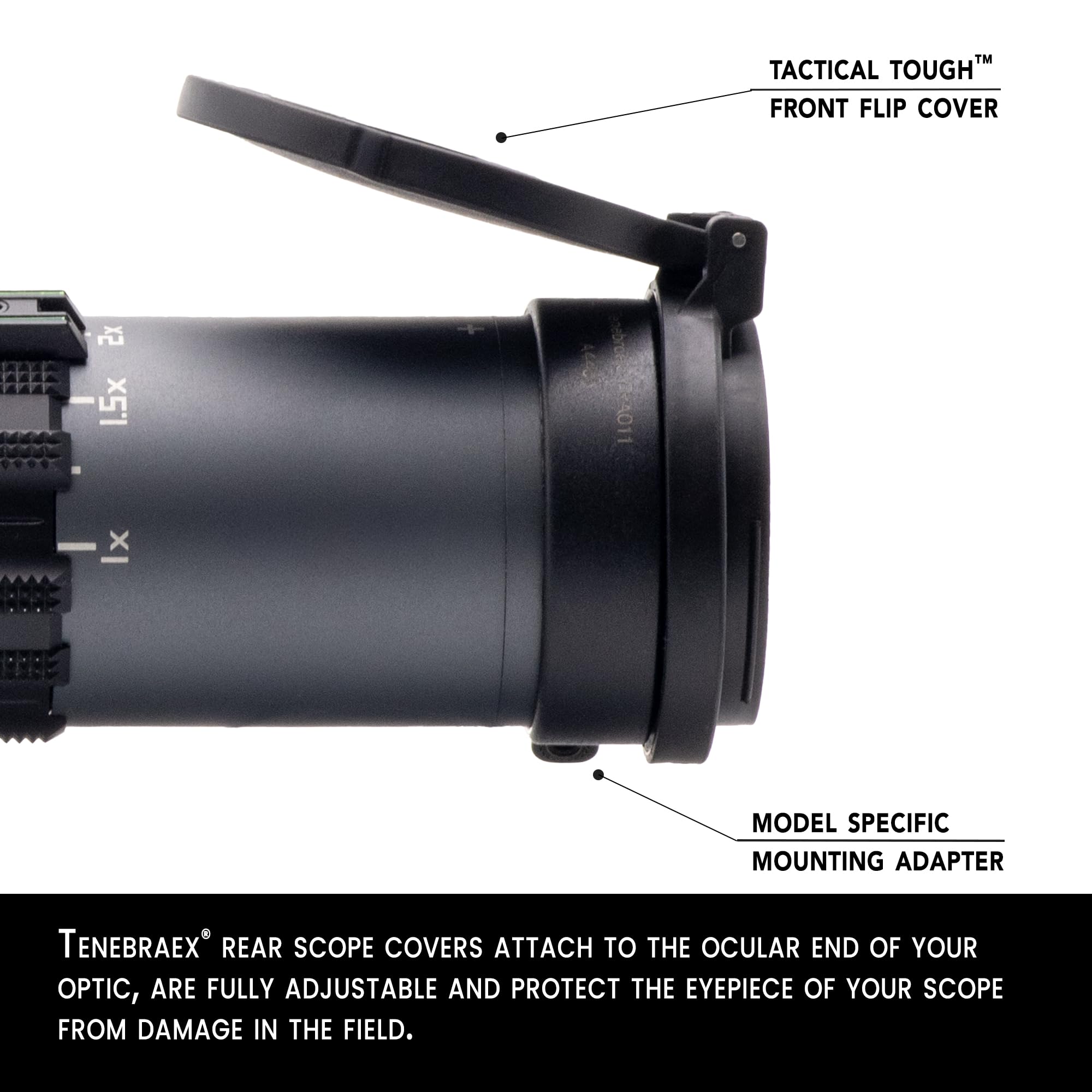 Sig Sauer Scope Cover Kit - Tenebraex Ocular & Objective Lens Protectors for Rifle Scopes | Hunting, Tactical & Outdoor Shooting Accessories