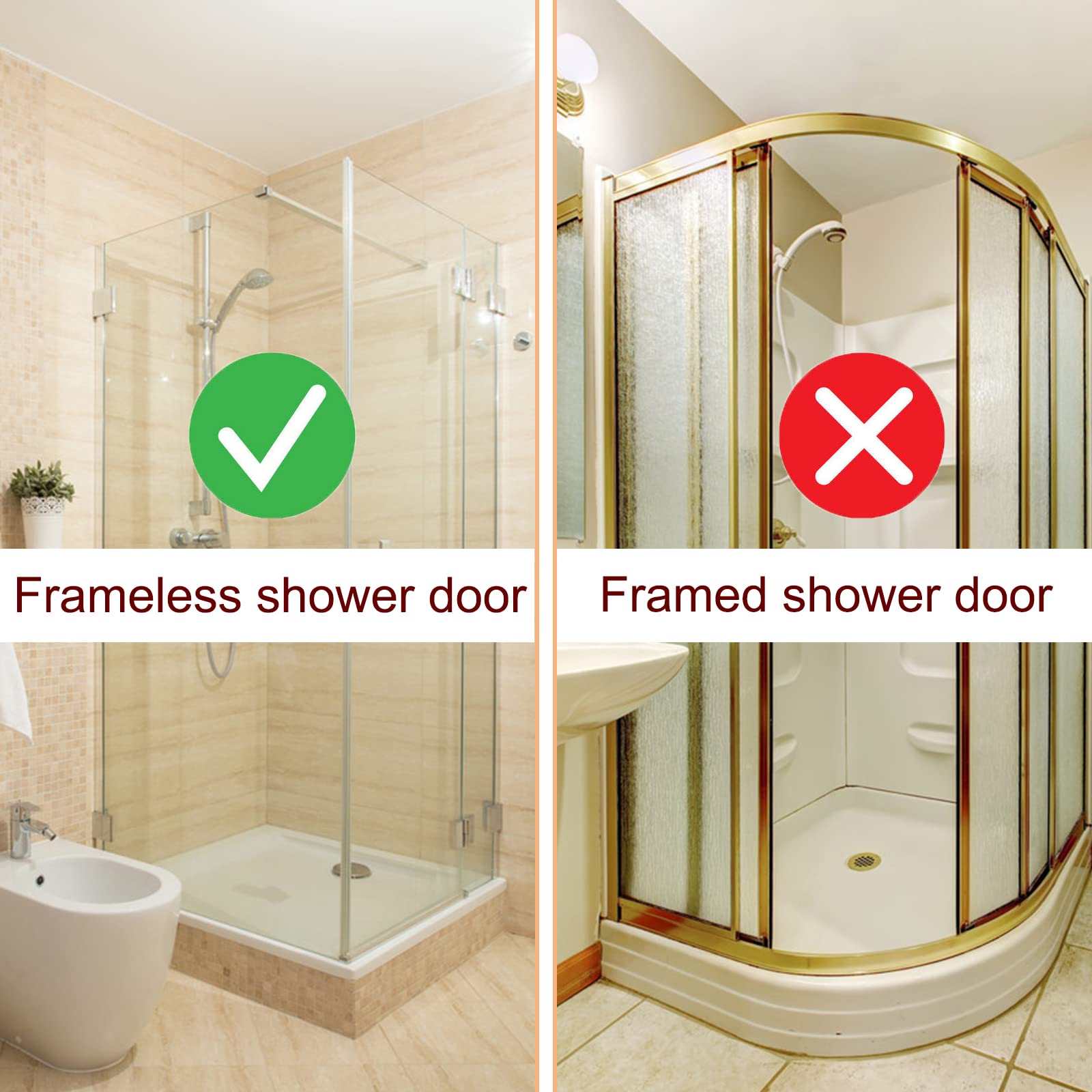 2 Pack Black Matte Nickel Shower Door Towel Hooks - 0.32-0.39in Frameless Glass Hanger for Bathroom Accessories, Razor, Squeegee, Loofah & Robe Holder - Perfect for Spa-Like Showers & Organized Bath Spaces