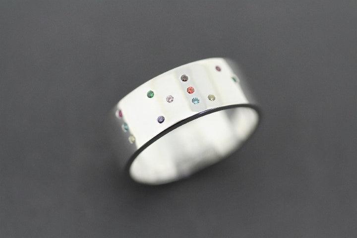 Braille Love Ring - Colorful & Stylish Braille Jewelry for Women - Perfect for Valentine's Day, Anniversaries & Special Occasions