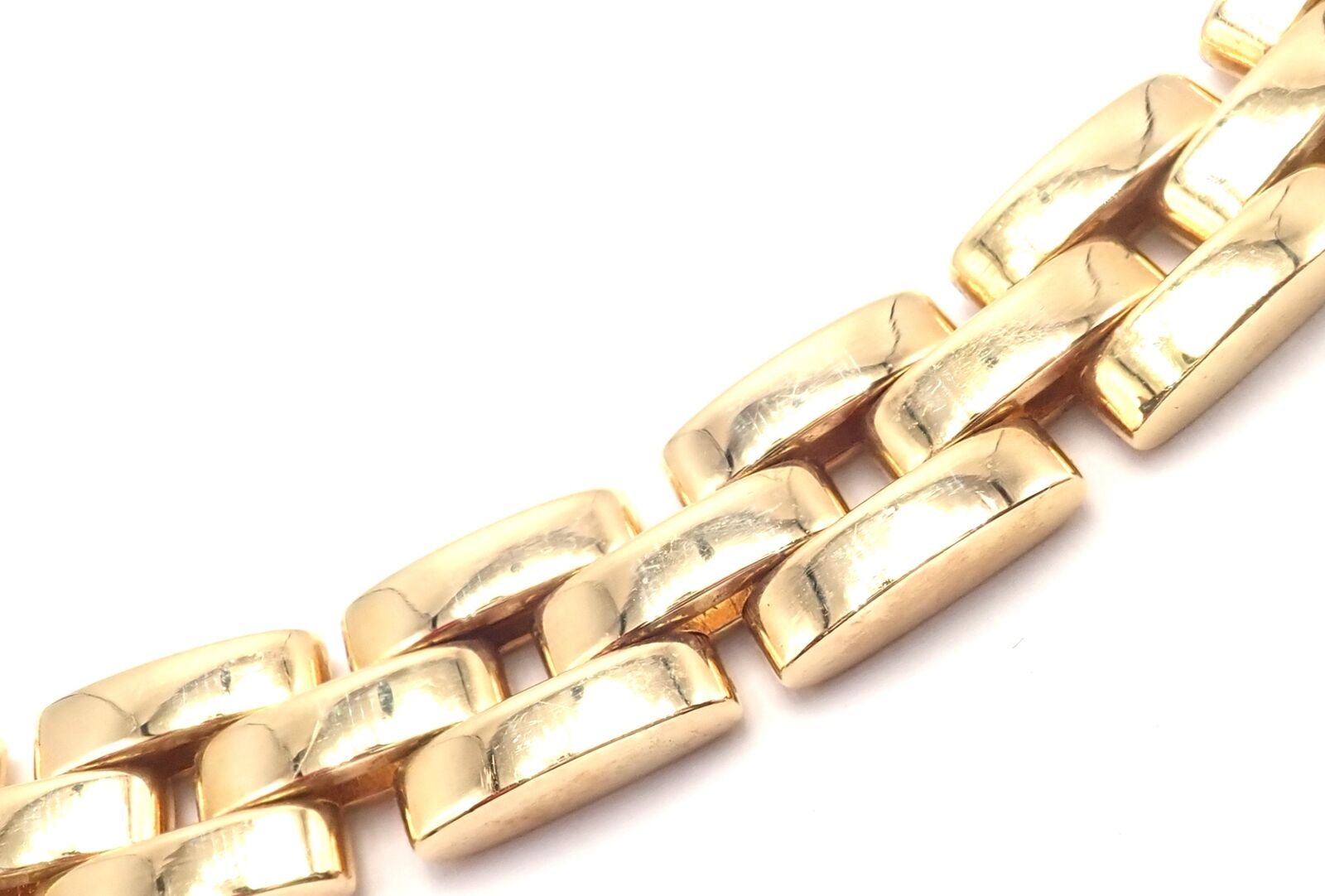 Authentic Cartier 3 Row Maillon Panther Panthere 18k Yellow Gold Link Necklace | Luxury Jewelry for Women | Perfect for Weddings, Parties & Special Occasions