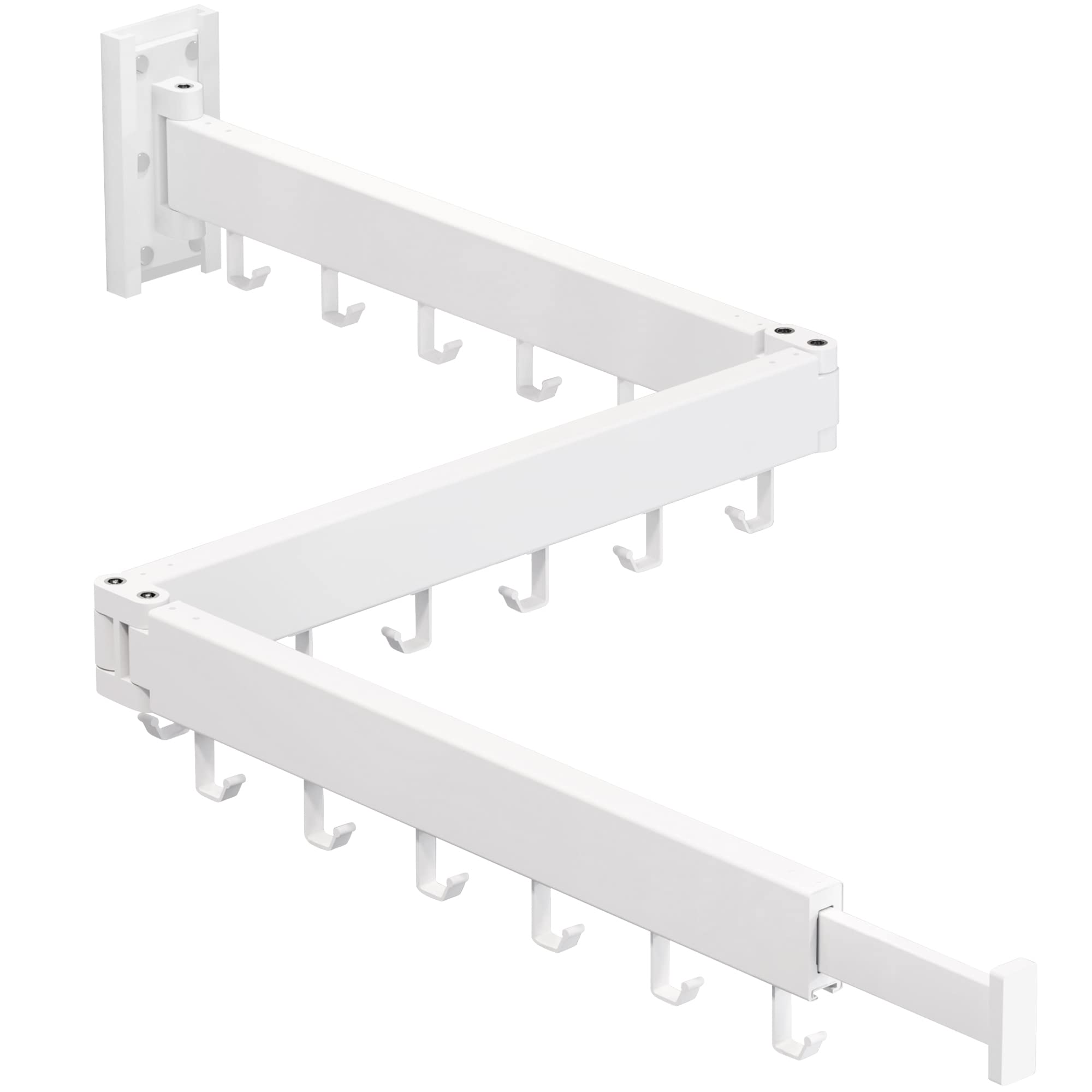 Wall Mounted Drying Rack - Foldable & Retractable for Laundry Room