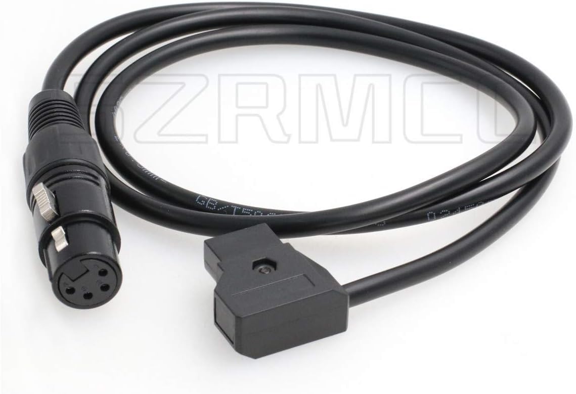 SZRMCC 4-Pin XLR to D-Tap Power Cable for DSLR Camcorder, Practilite 602 LED Light, Sony F55 SXS Camera Monitor - Straight Cable for Professional Video & Photography Lighting Setup