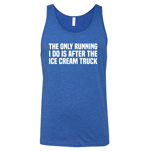 Funny Ice Cream Truck Running T-Shirt - Unisex Graphic Tee for Summer Jokes & Casual Wear