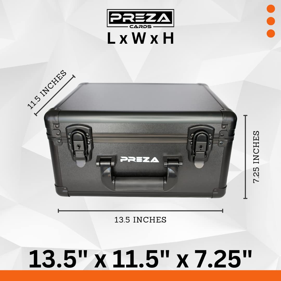 PREZA Graded Card Storage Box - Premium Slab Case Holder for PSA, BGS & CGC Trading Cards (Black) - Perfect for Collectors, Display & Protection