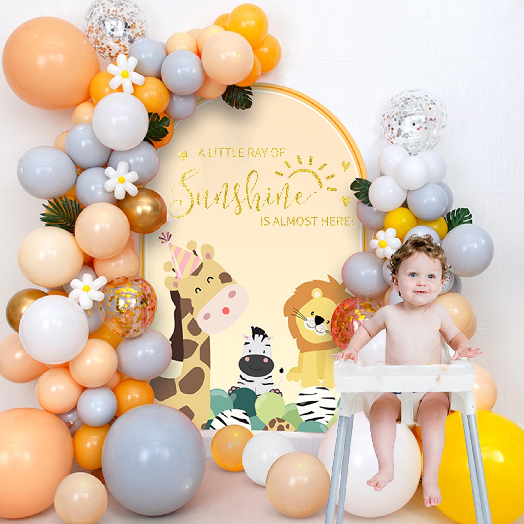 You Are My Sunshine Baby Shower Decal - Peel & Stick Balloon Arch Stickers for Backdrop, Gender Reveal Party Decorations | Perfect for Baby Showers, Nursery Walls & Birthday Party Decor