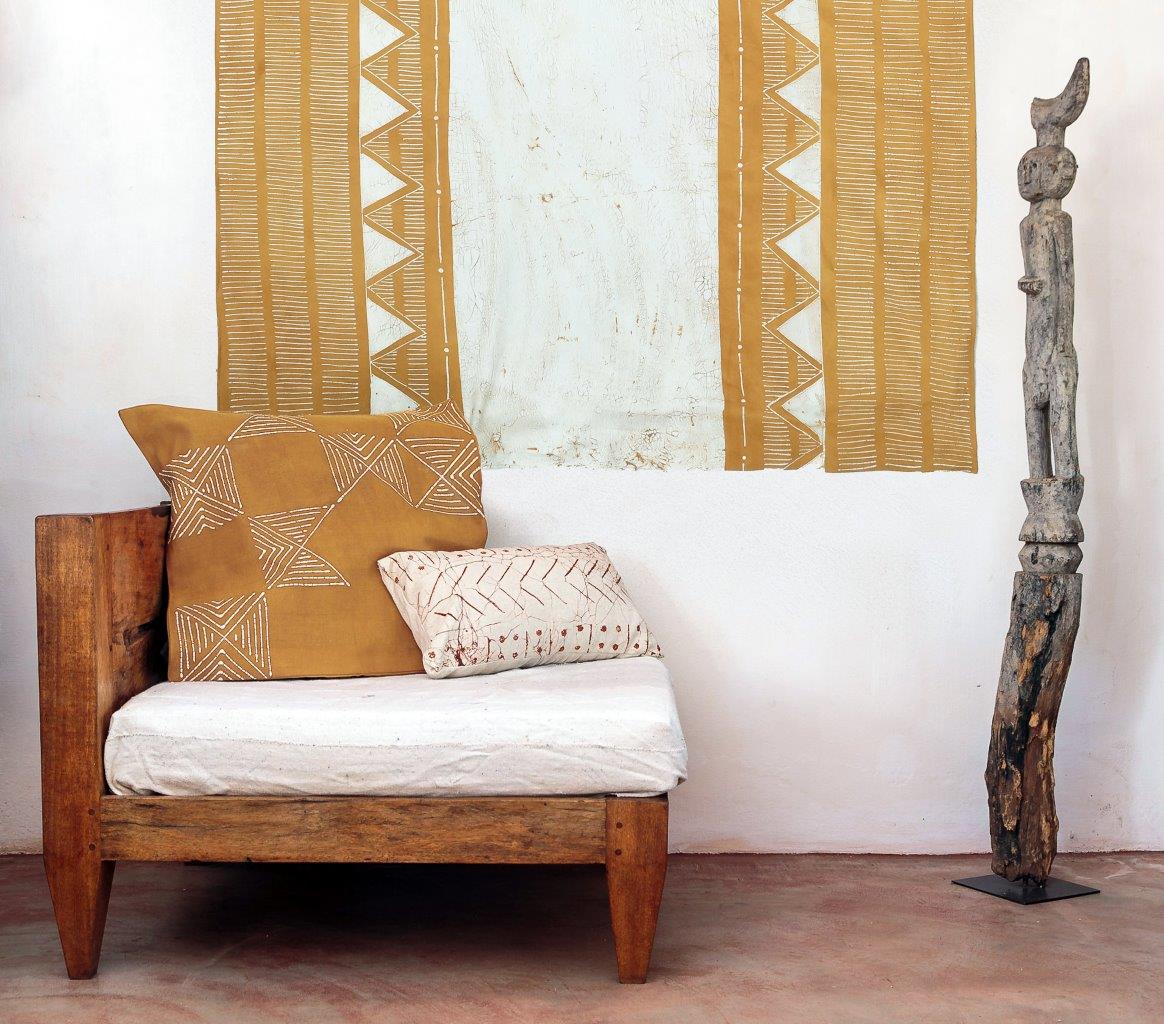Premium Matika Mustard Yellow Linear Tablecloth - Waterproof & Wrinkle-Free - Perfect for Dining, Parties, and Home Decor