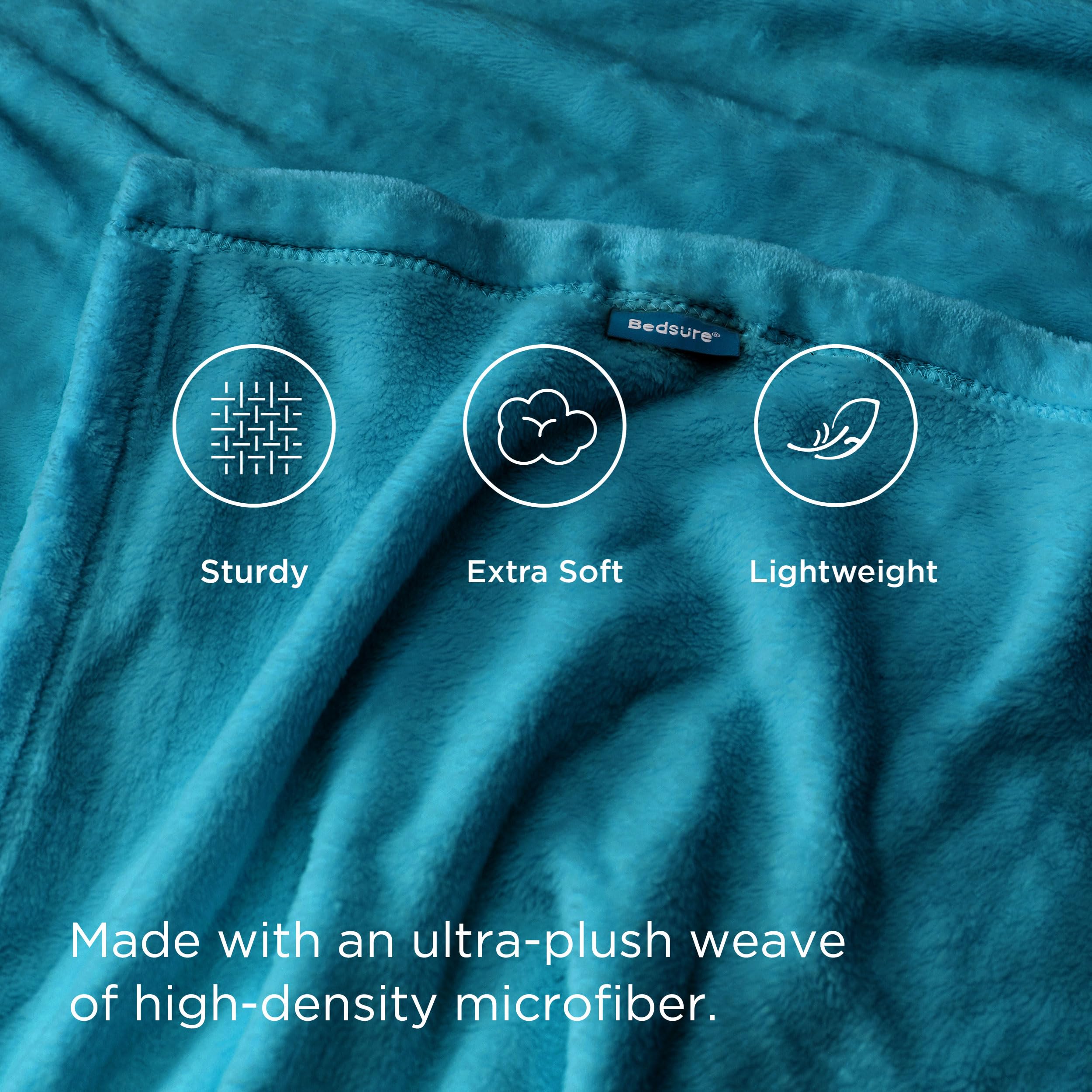 Bedsure 300GSM Fleece Blanket - Ultra Soft & Warm Plush Blanket for Bed, Sofa, Couch | Lightweight & Cozy for Travel, Camping | Twin Size 60x80 Inches | Perfect for Winter Nights, Movie Time & Outdoor Adventures