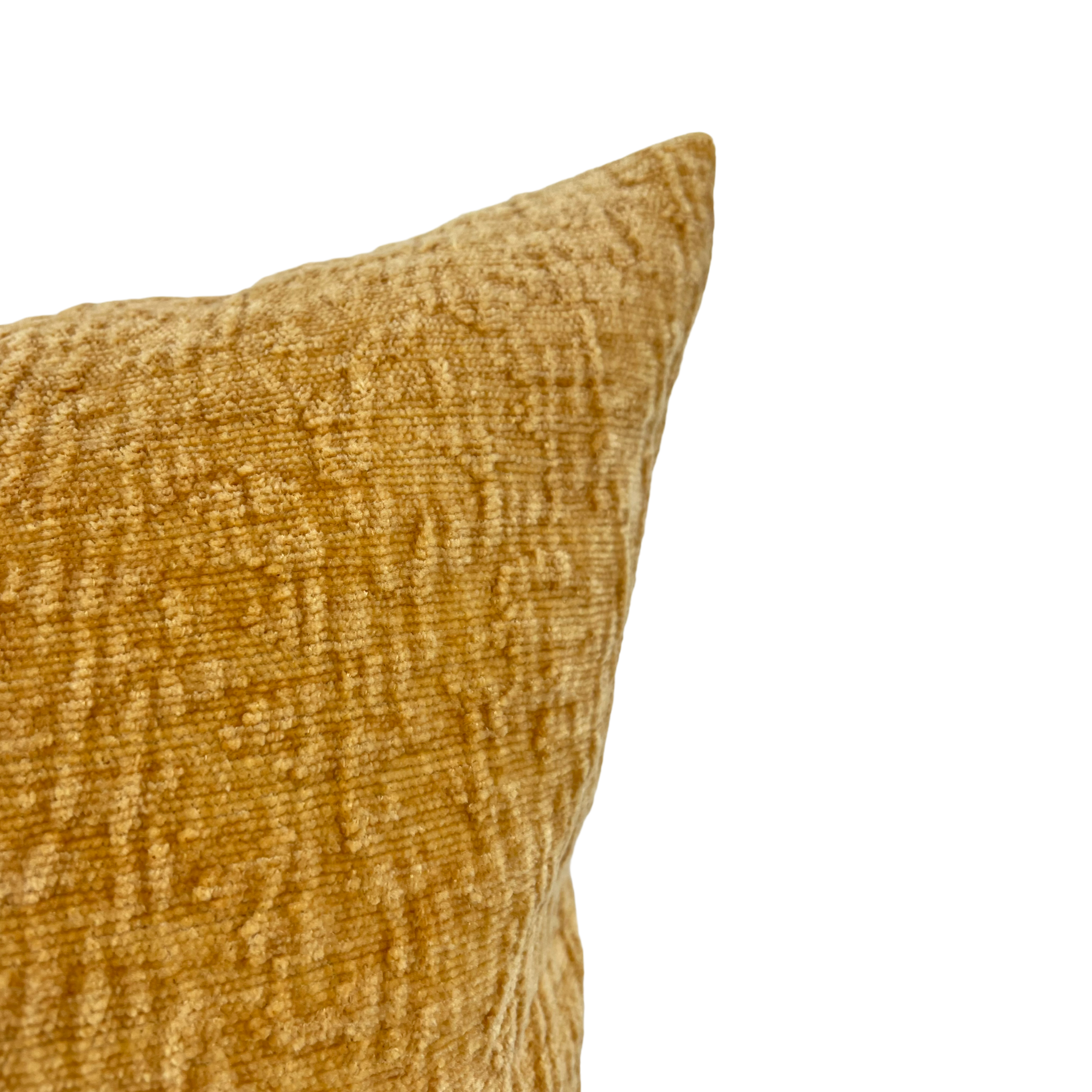 Ciao Marigold Decorative Throw Pillow 17x17 - Soft Square Cushion for Sofa, Bed, or Living Room Decor