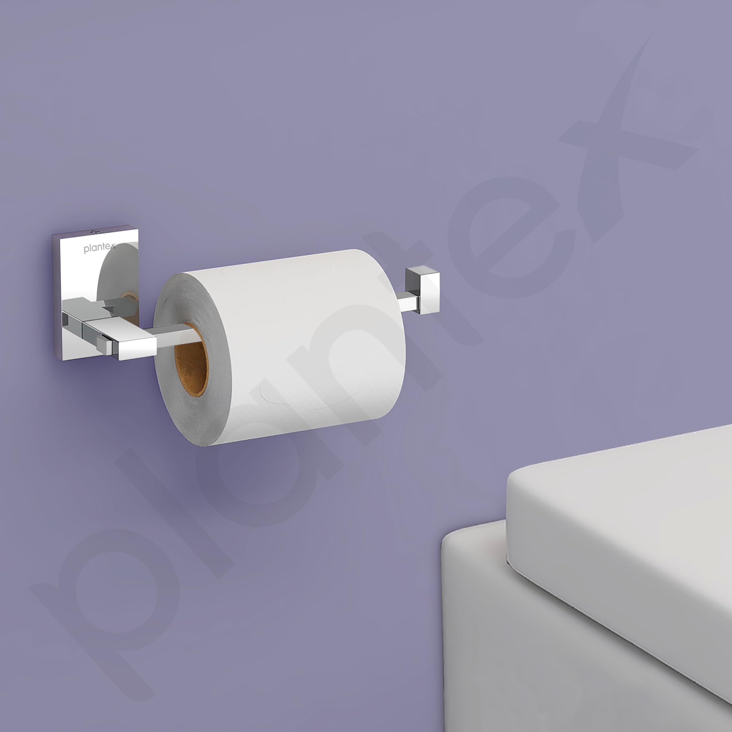 Plantex 304 Stainless Steel Toilet Paper Holder - Chrome Finish Bathroom Tissue Roll Dispenser for Modern Home & Commercial Restrooms - Durable & Rustproof Bath Accessory